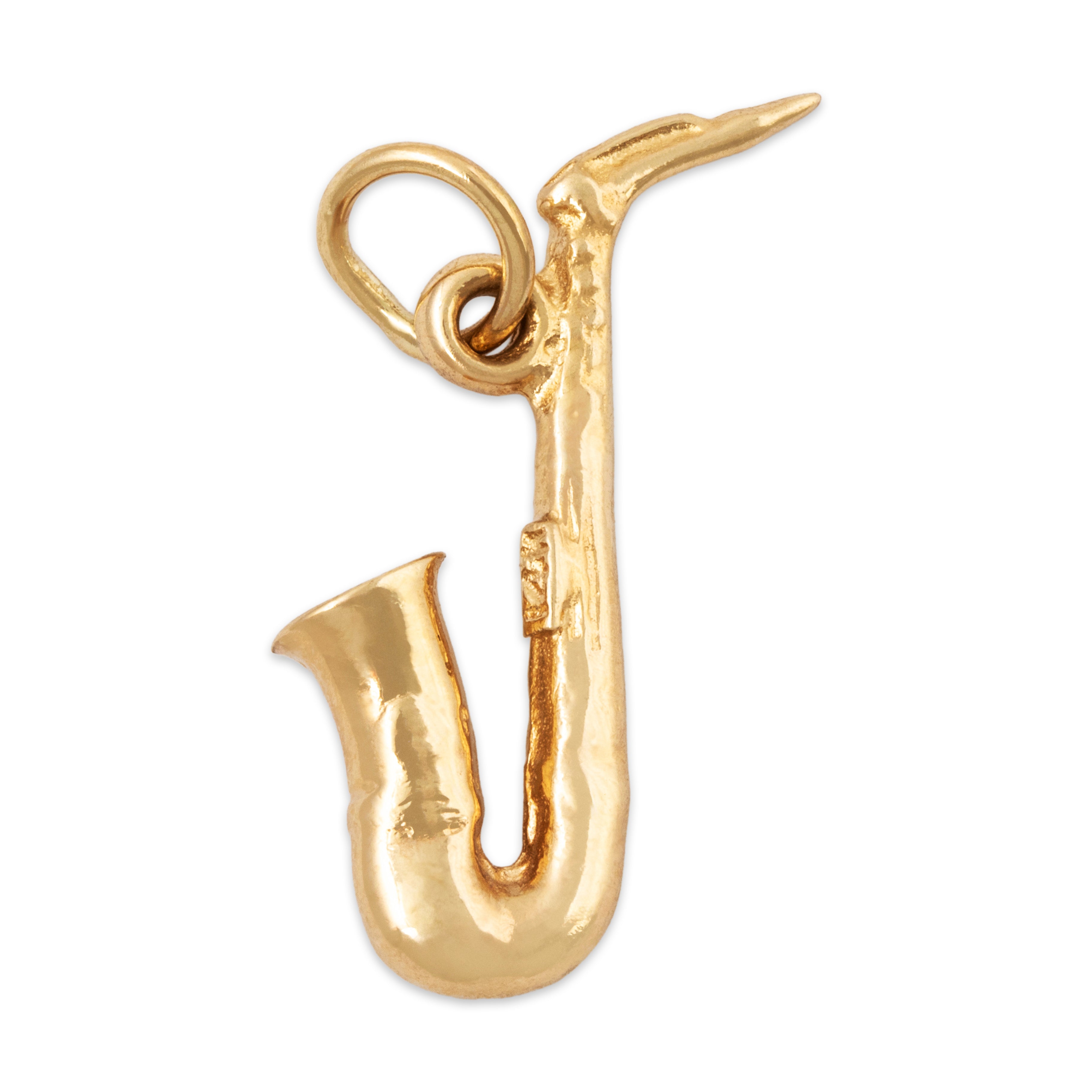 Vintage 14k Yellow Gold Delightful Saxophone Charm / Pendant、mySite、hinf8tx79