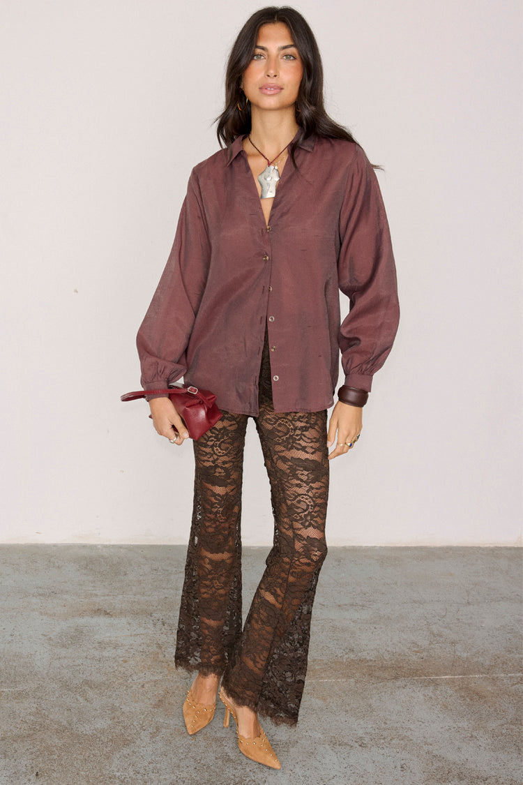 Chocolate Lace Diva Trousers Petite、mySite、solidvoid