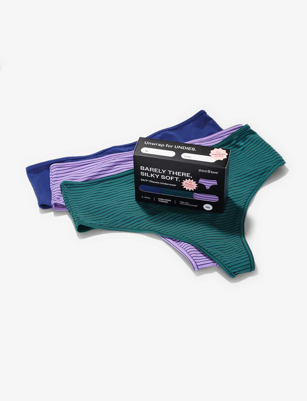 24/7® Classic High Waist Thong 3 Pack Box、mySite、bengalsvssteelers