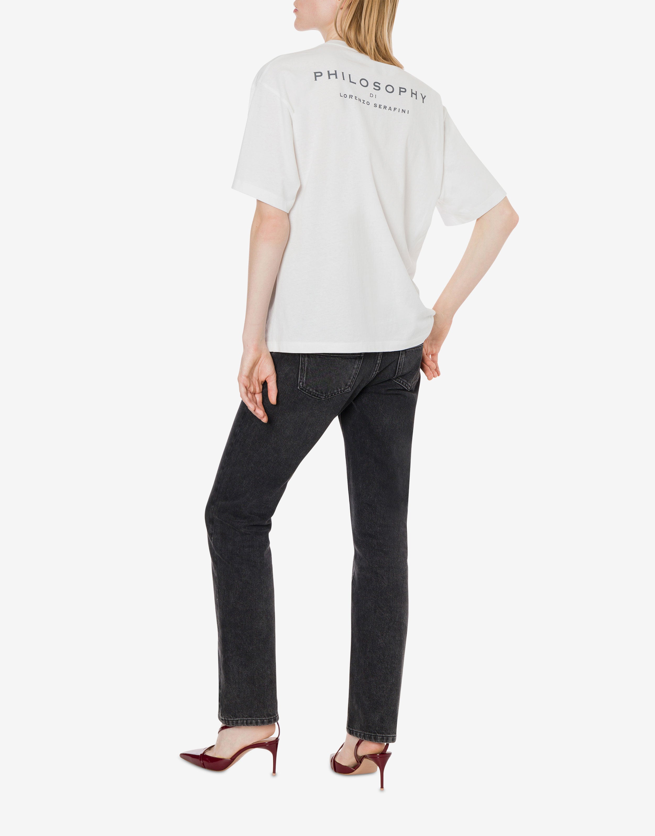 T-shirt in cotone organico con logo、mySite、aoinhome