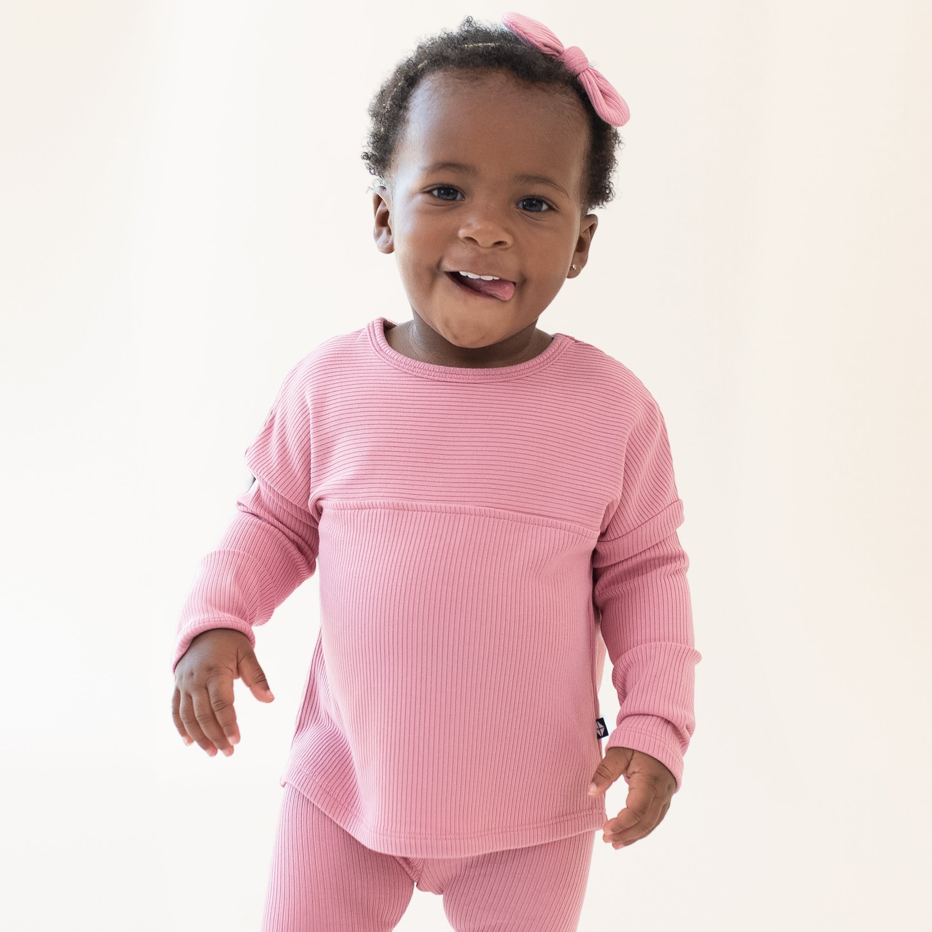  Ribbed Drop Shoulder Top in Apple Blossom、mySite、layawaytickets