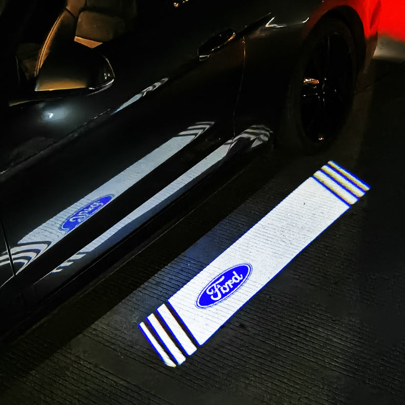 2x FordMustang 2013+ Mirror light (plug&play) - 5 Logos、mySite、nflplayoffbracketp