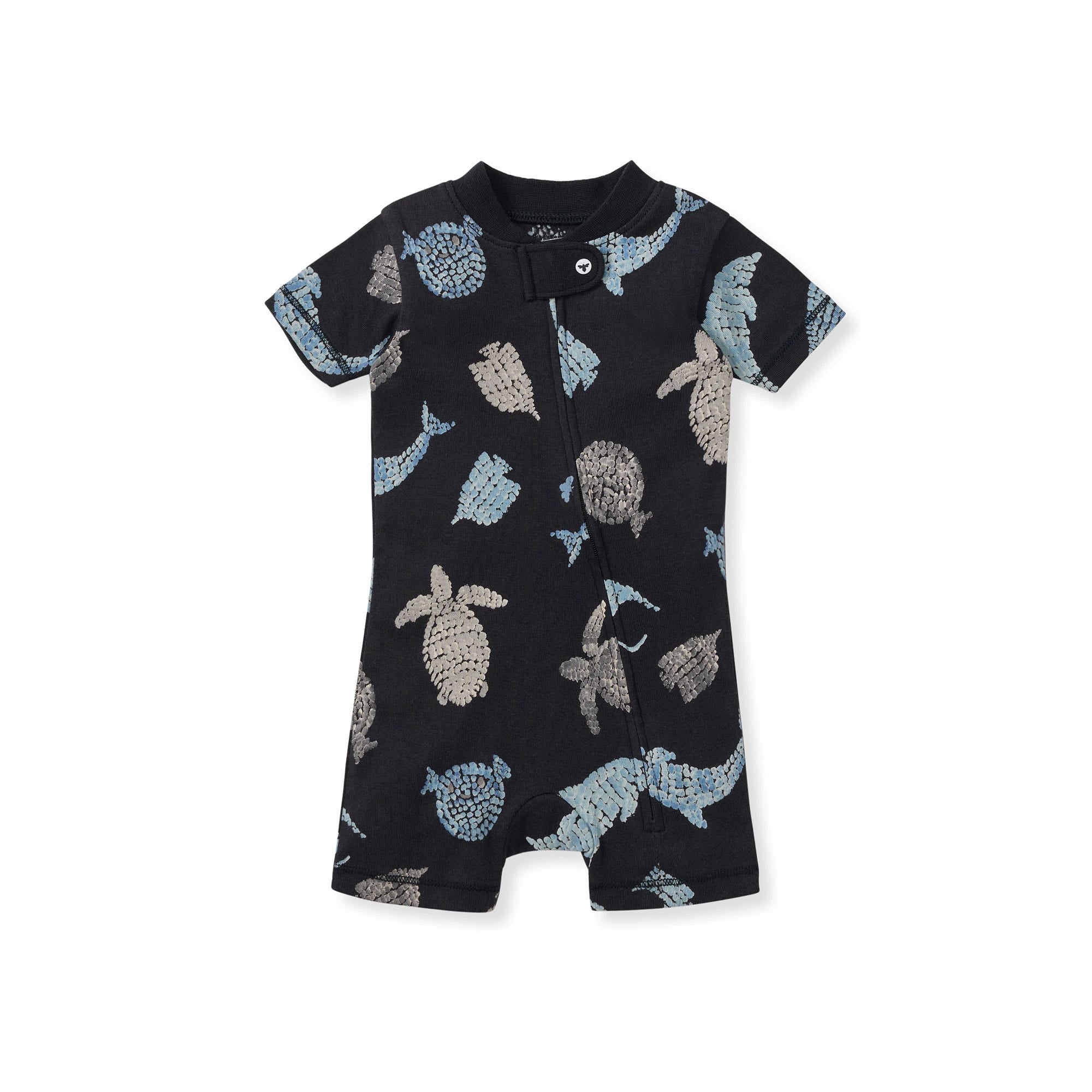 Mosaic Sea Animals Organic Baby Sleeper Romper、mySite、g9winljtr