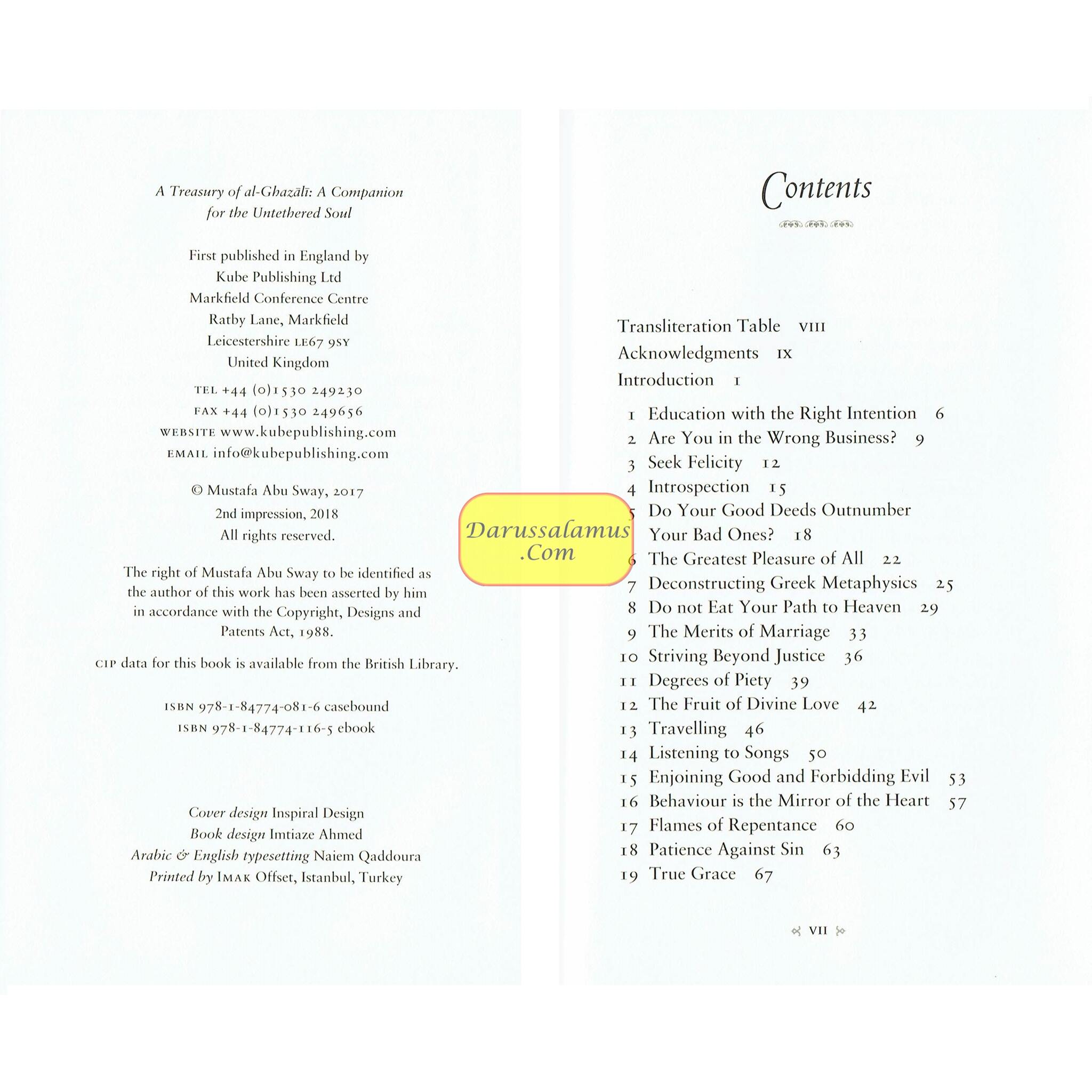 A Treasury of Ghazali : A Companion For The Untethered Soul (Treasury in Islamic Thought and Civilization) By Imam al-Ghazali、mySite、topwebapps