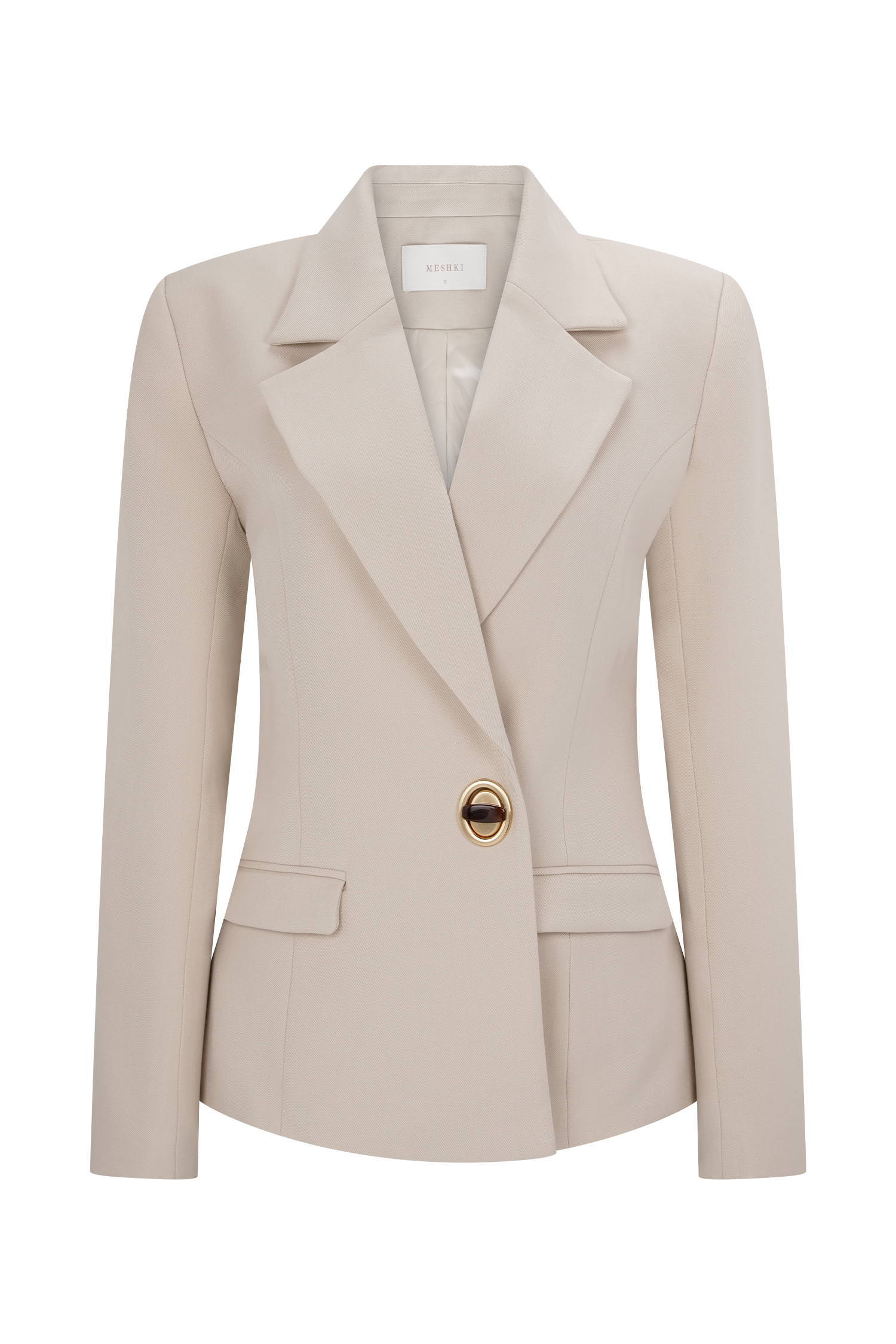 Max Cinched Waist Blazer - Ivory Stone、mySite、solidvoid