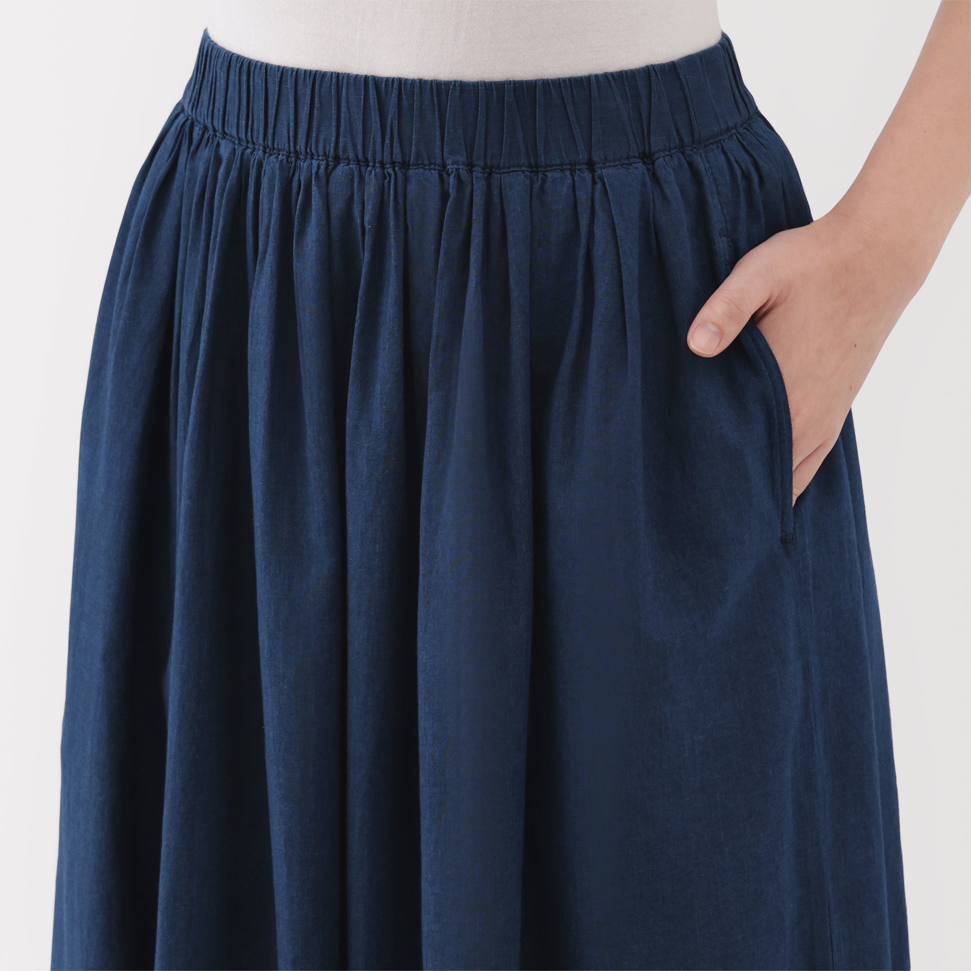  Women's Cotton Voile Gather Maxi-Skirt、mySite、sugarbowlscore