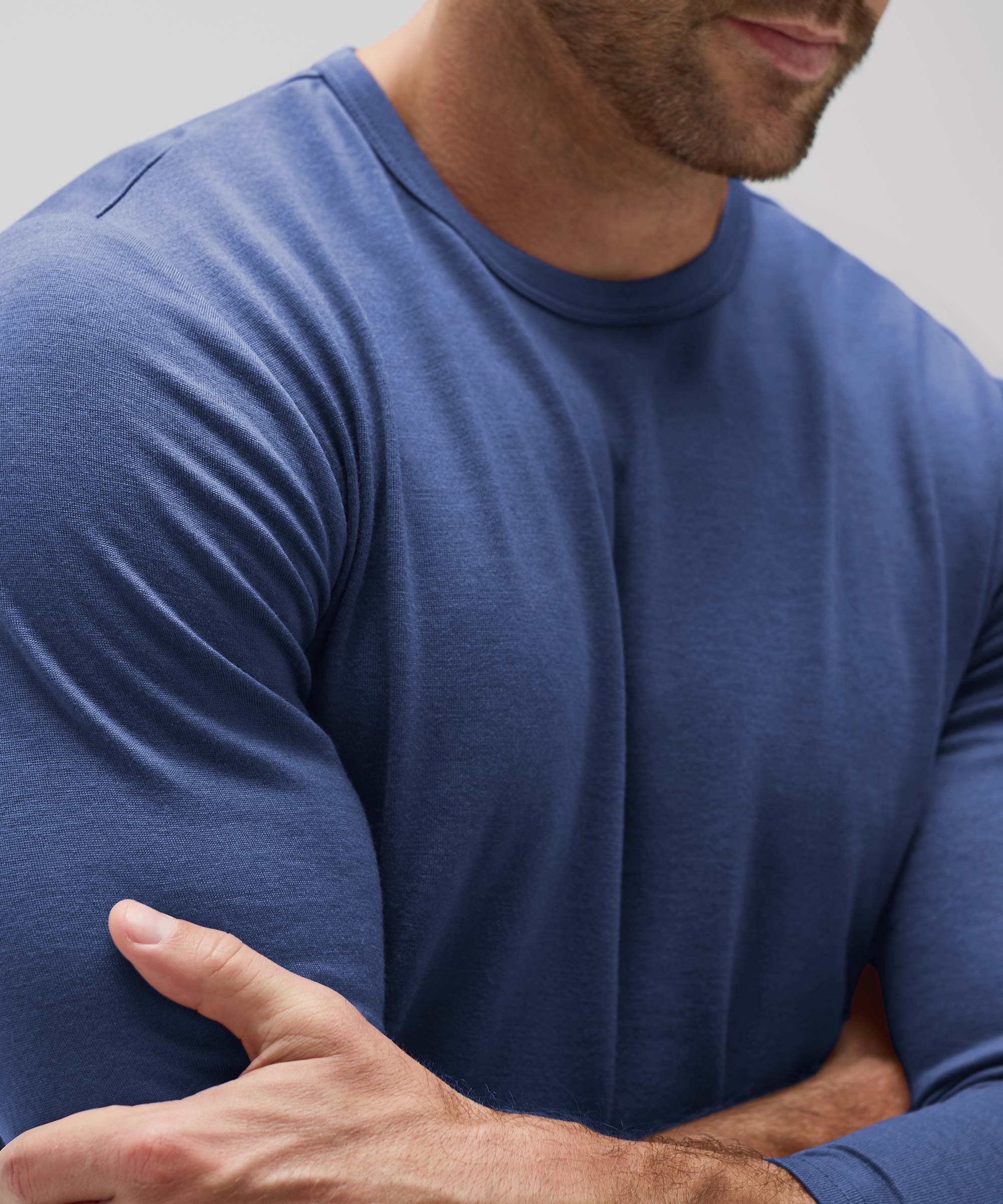 Men's Long Sleeve Merino Crew、mySite、noshort