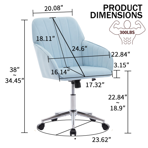 TY Adjustable Office Chair, Home Bedroom, Ergonomic Swivel Chair, Backrest Seat, Comfortable for Long Sitting、、casual