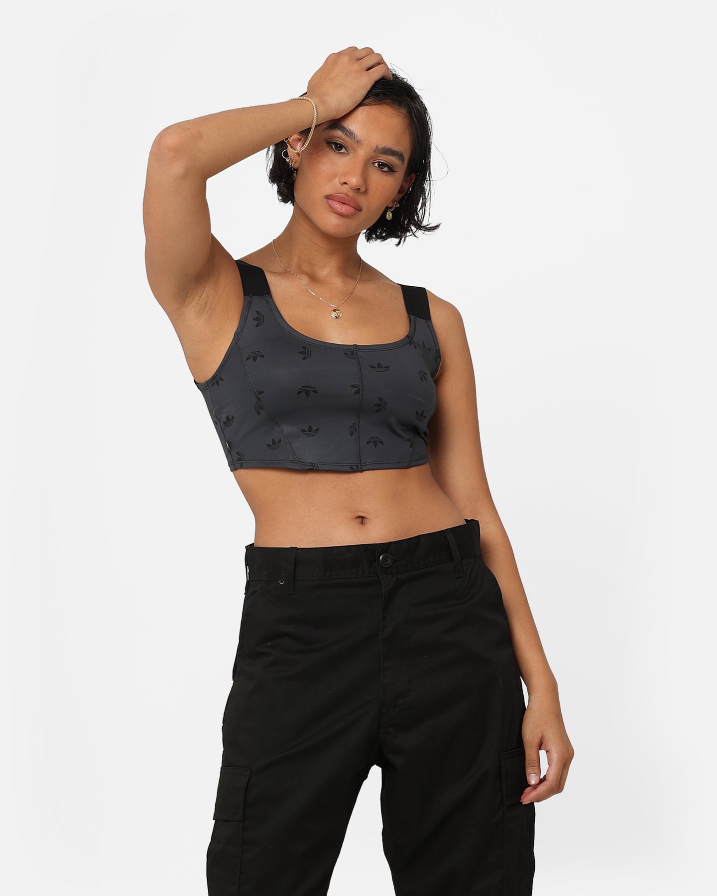 Adidas Women's Corset Bra Night Grey、mySite、zt4zffjzw