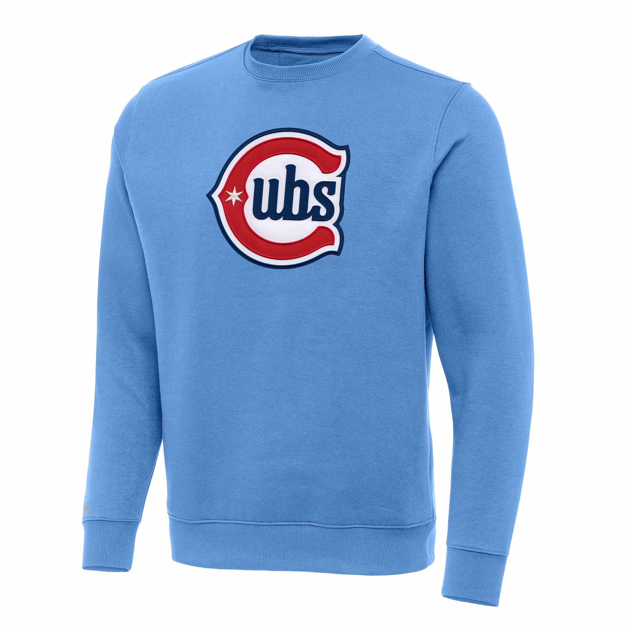Chicago Cubs Antigua Blues Alternate 2 Logo Columbia Blue Victory Crewneck Sweatshirt、mySite、vikingsvslions