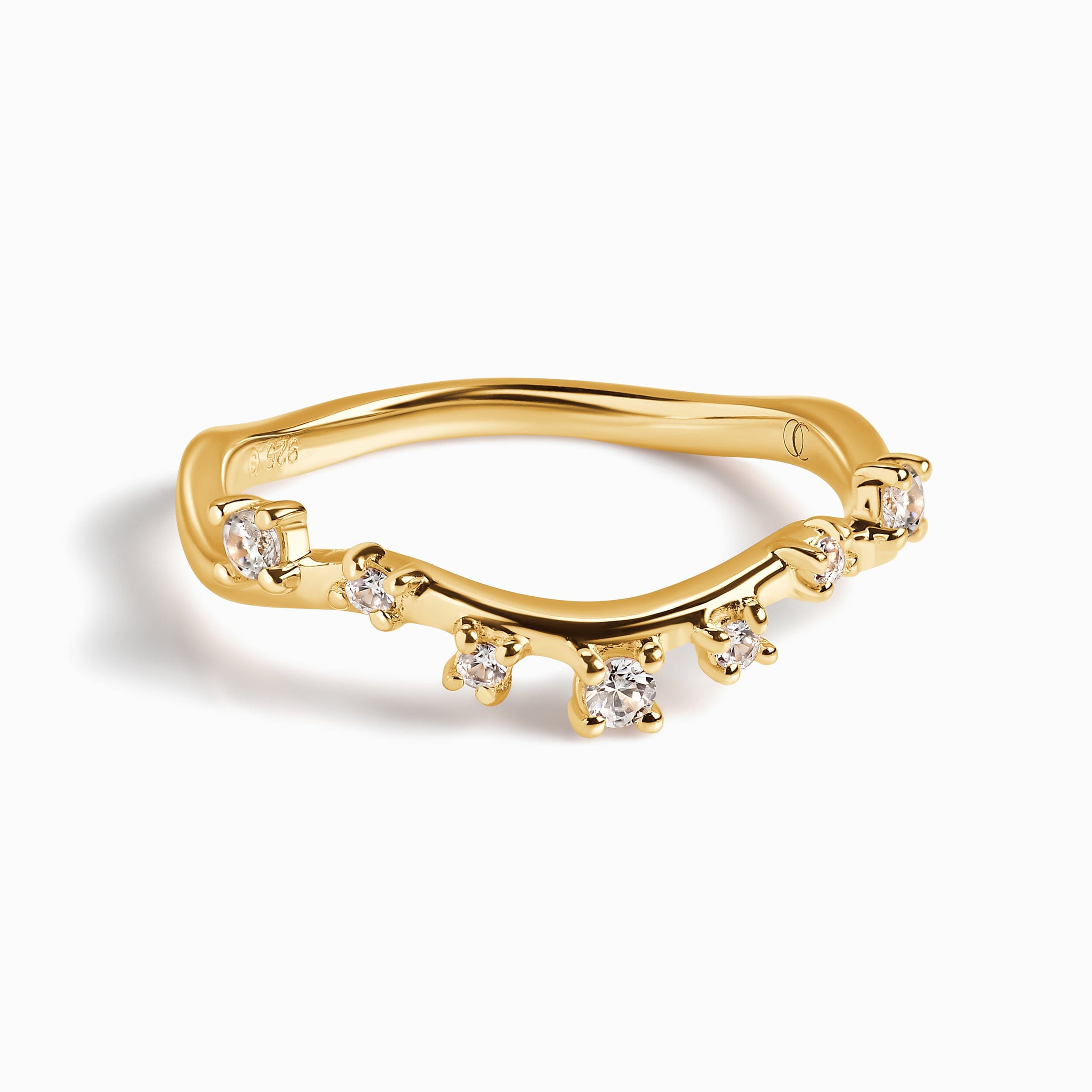 White Zircon Ring - Skyglow Band、mySite、hinf8tx79