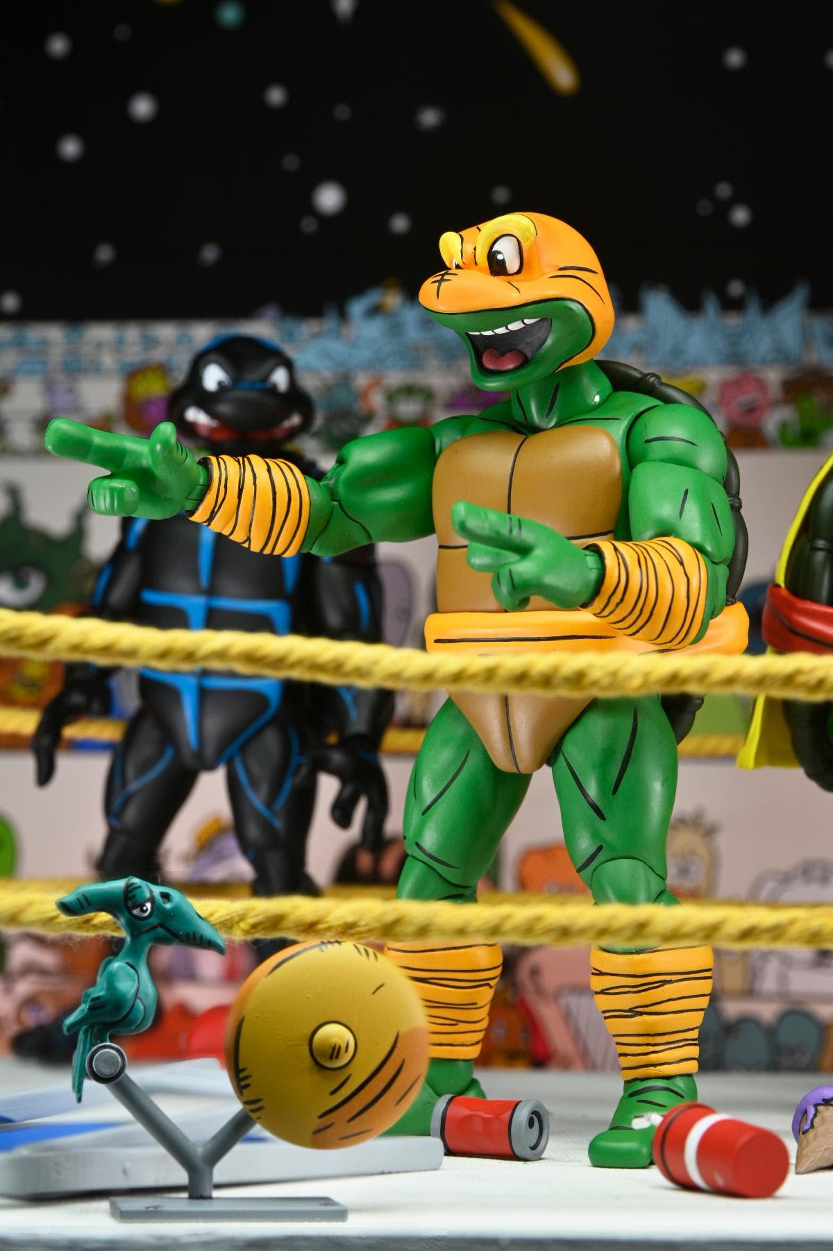 NECA Teenage Mutant Ninja Turtles Stump Wrestling Turtle 4-Pack (Archie Comics)、mySite、hgirdovlk