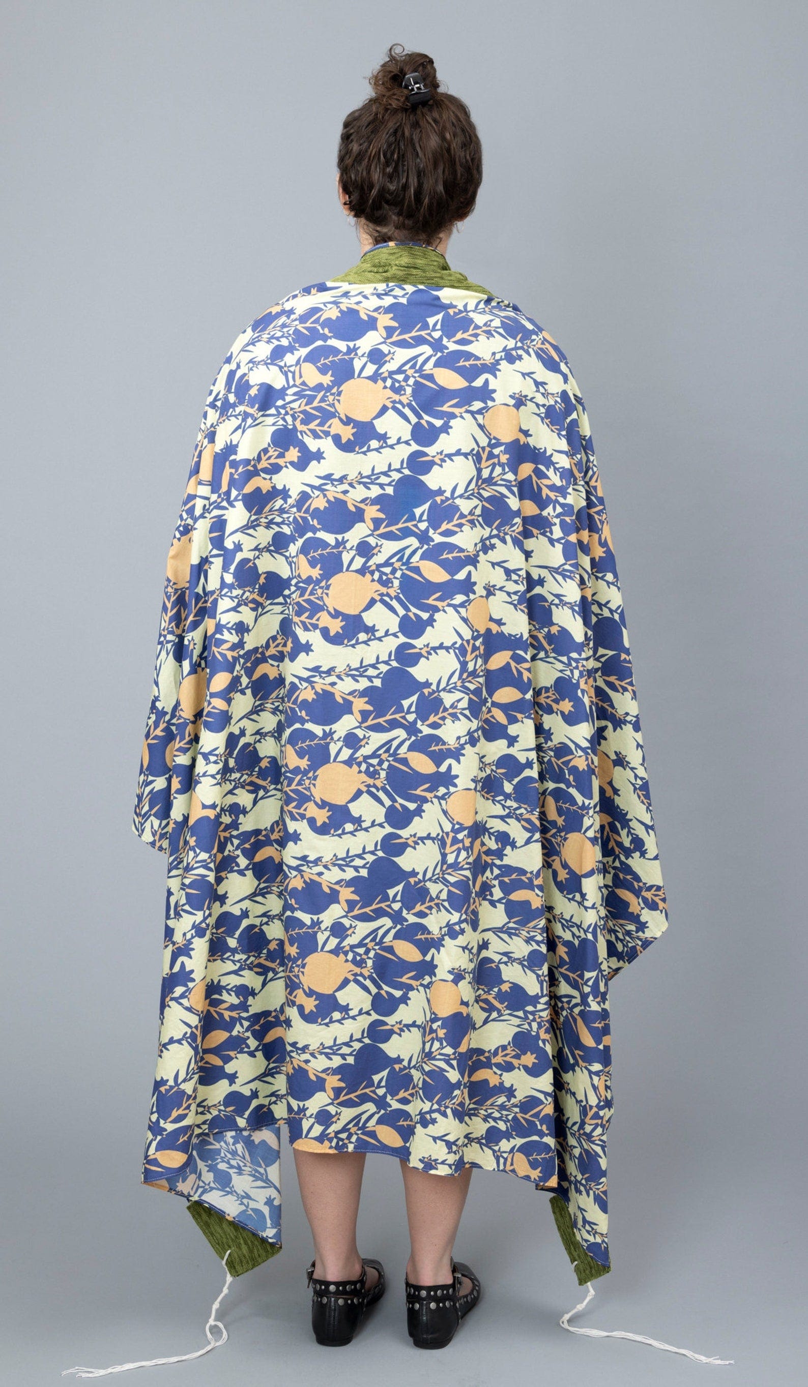 Blue Pomegranates with Green Cotton Tallit、mySite、topwebapps