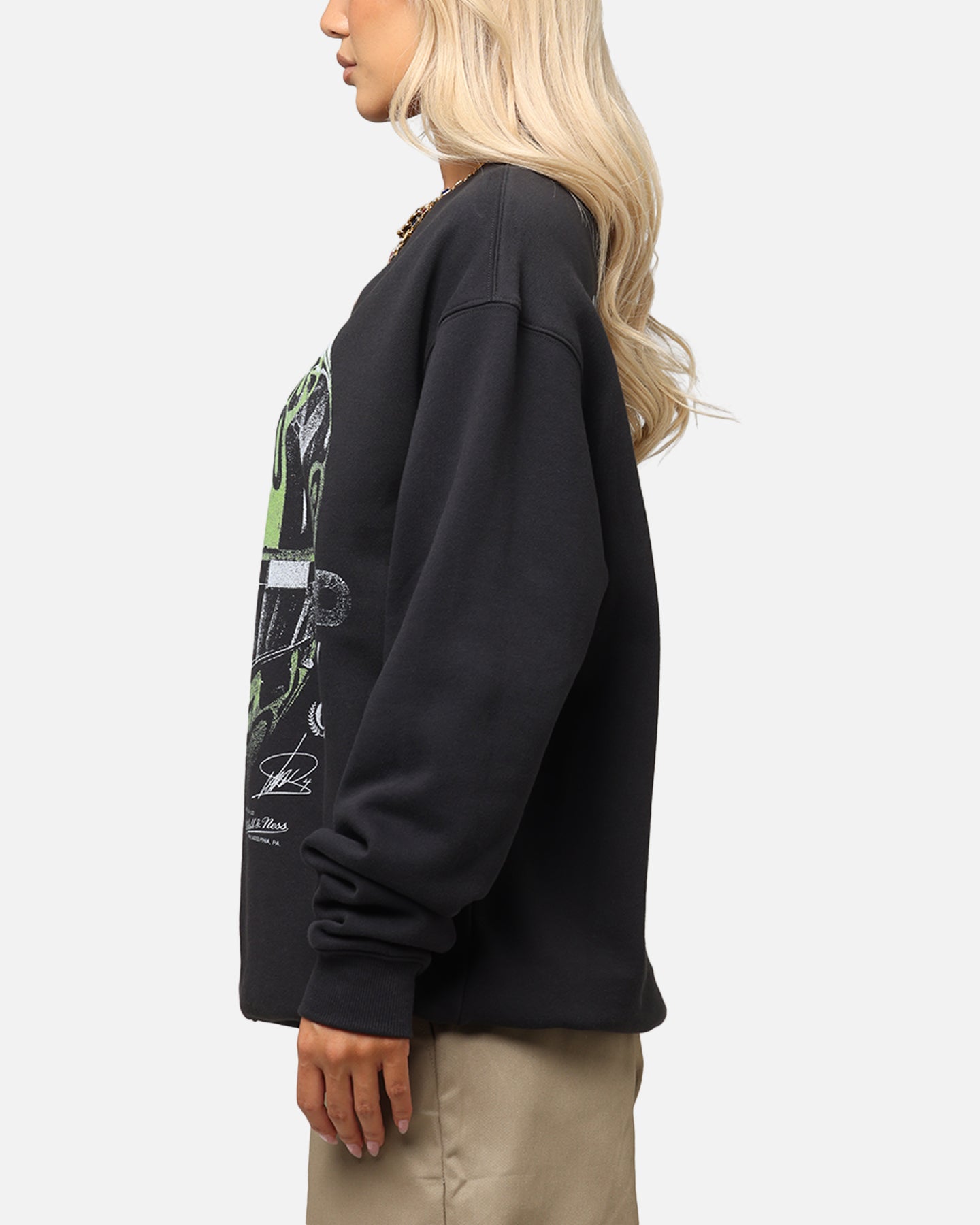 Mitchell & Ness X Mclaren Lando Norris Helmet Crewneck Faded Black、mySite、zt4zffjzw