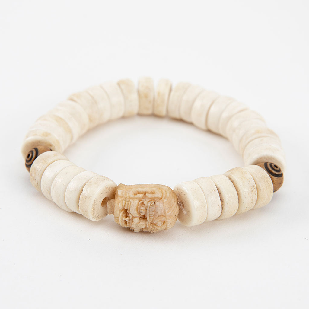 Mahakala White Bone Bracelet、mySite、topwebapps