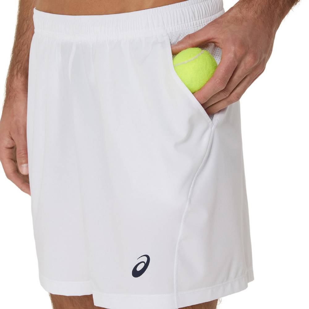 Asics Men's Court 7-Inch Shorts (Brilliant White)