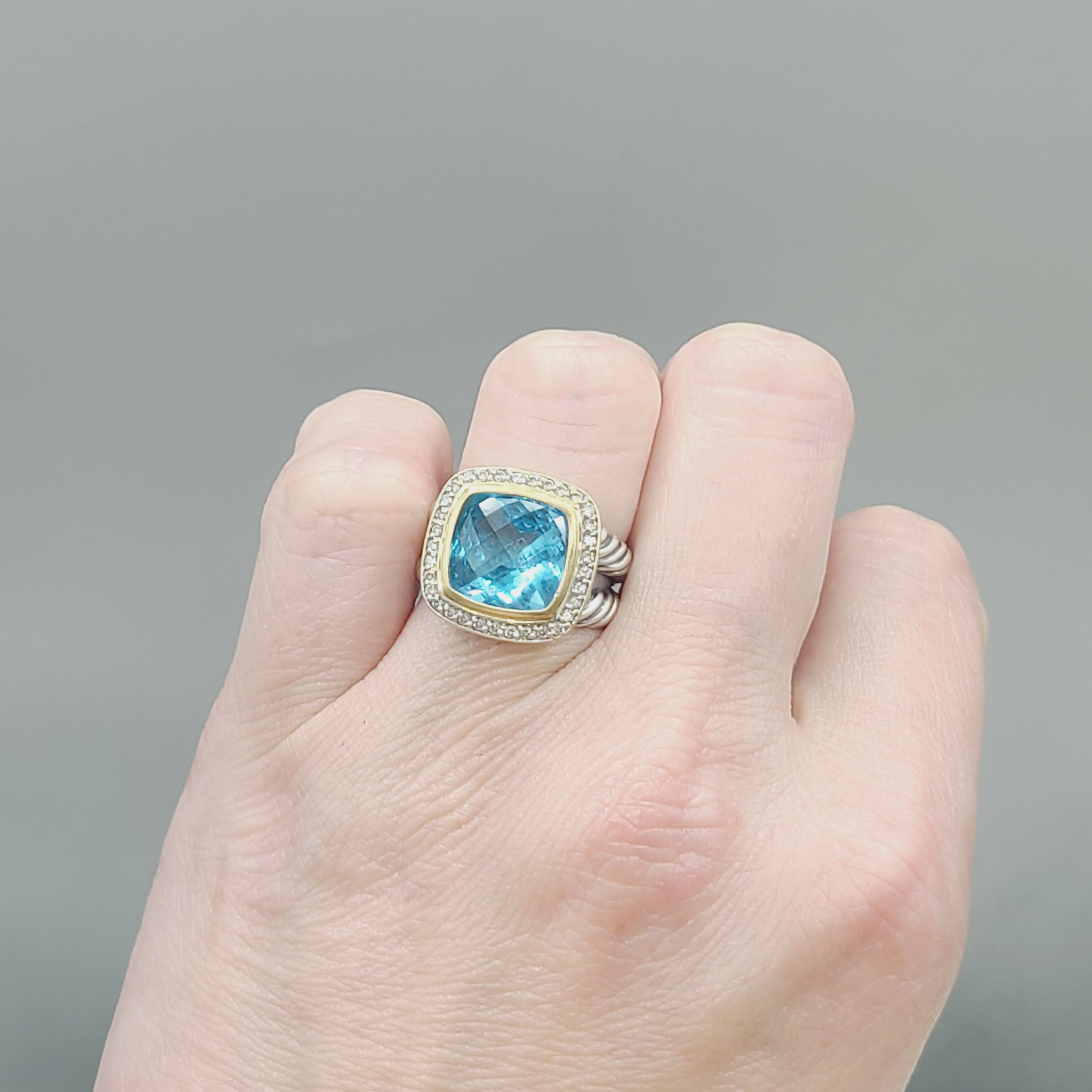 David Yurman Albion 11mm Blue Topaz & Diamonds 鈥?18k Gold、mySite、hinf8tx79