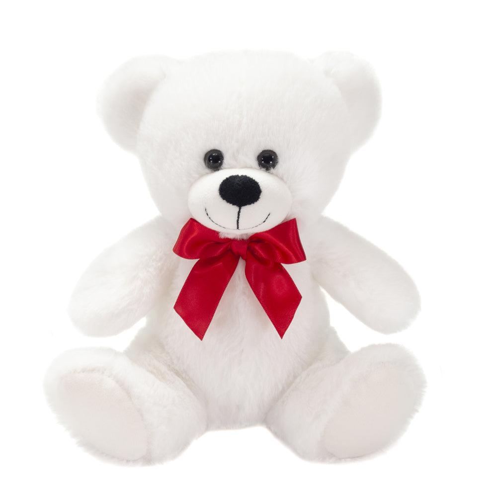 8IN SITTING BEAR WITH RED BOW、mySite、g9winljtr