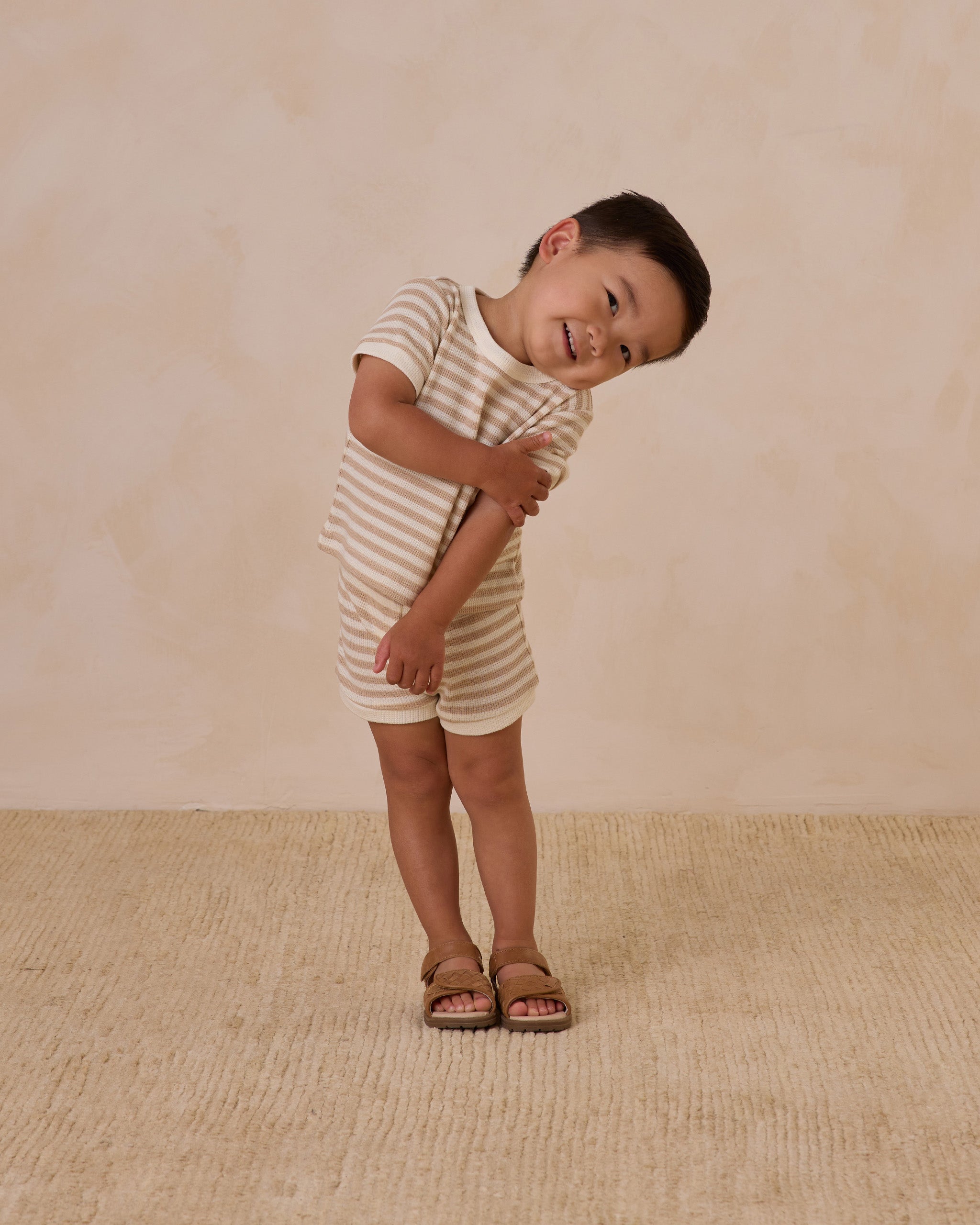  Waffle Shortie Set || Oat Stripe、mySite、layawaytickets