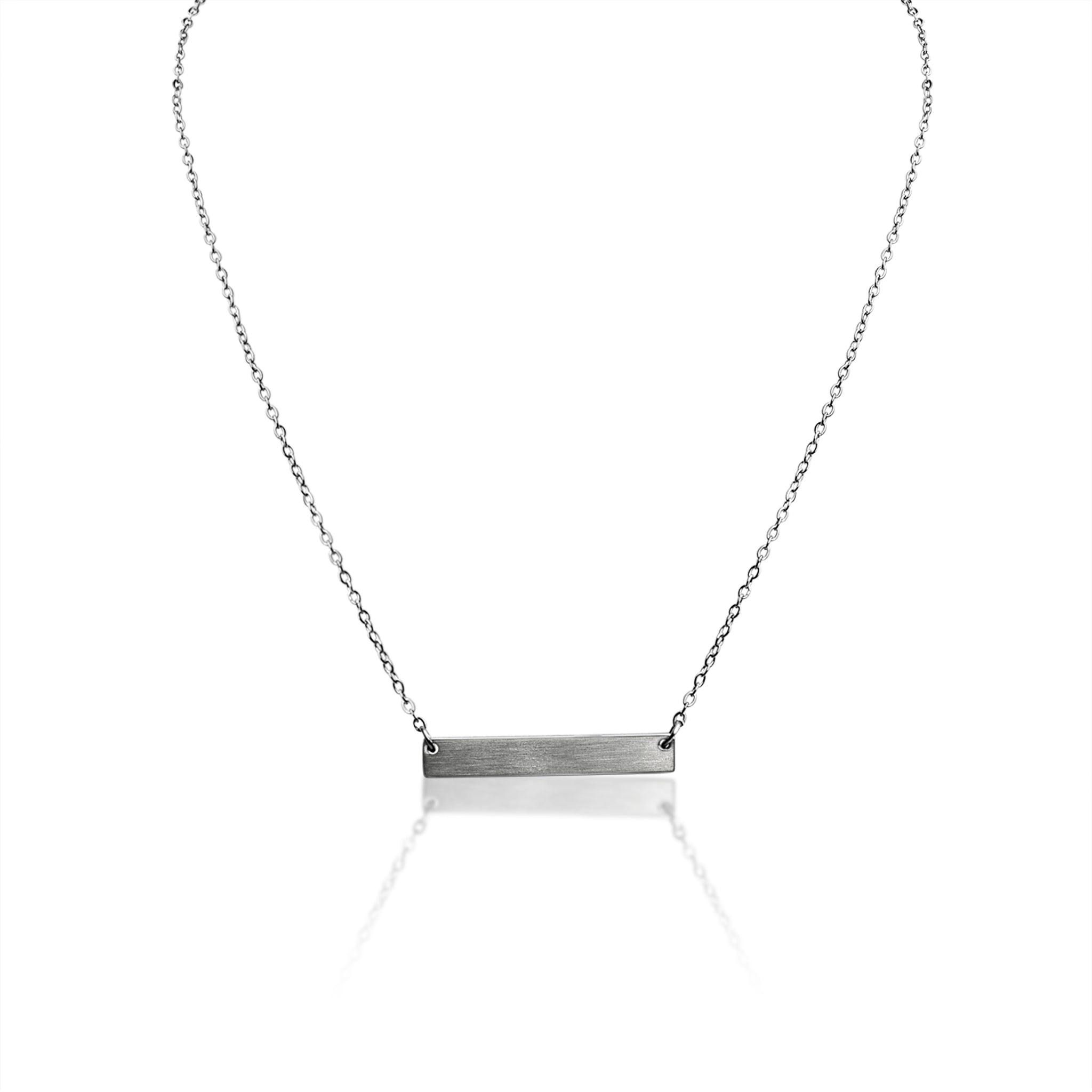 10 Pack - Blank Brushed Bar Stainless Steel Necklace / SBB0018、mySite、dreamappss