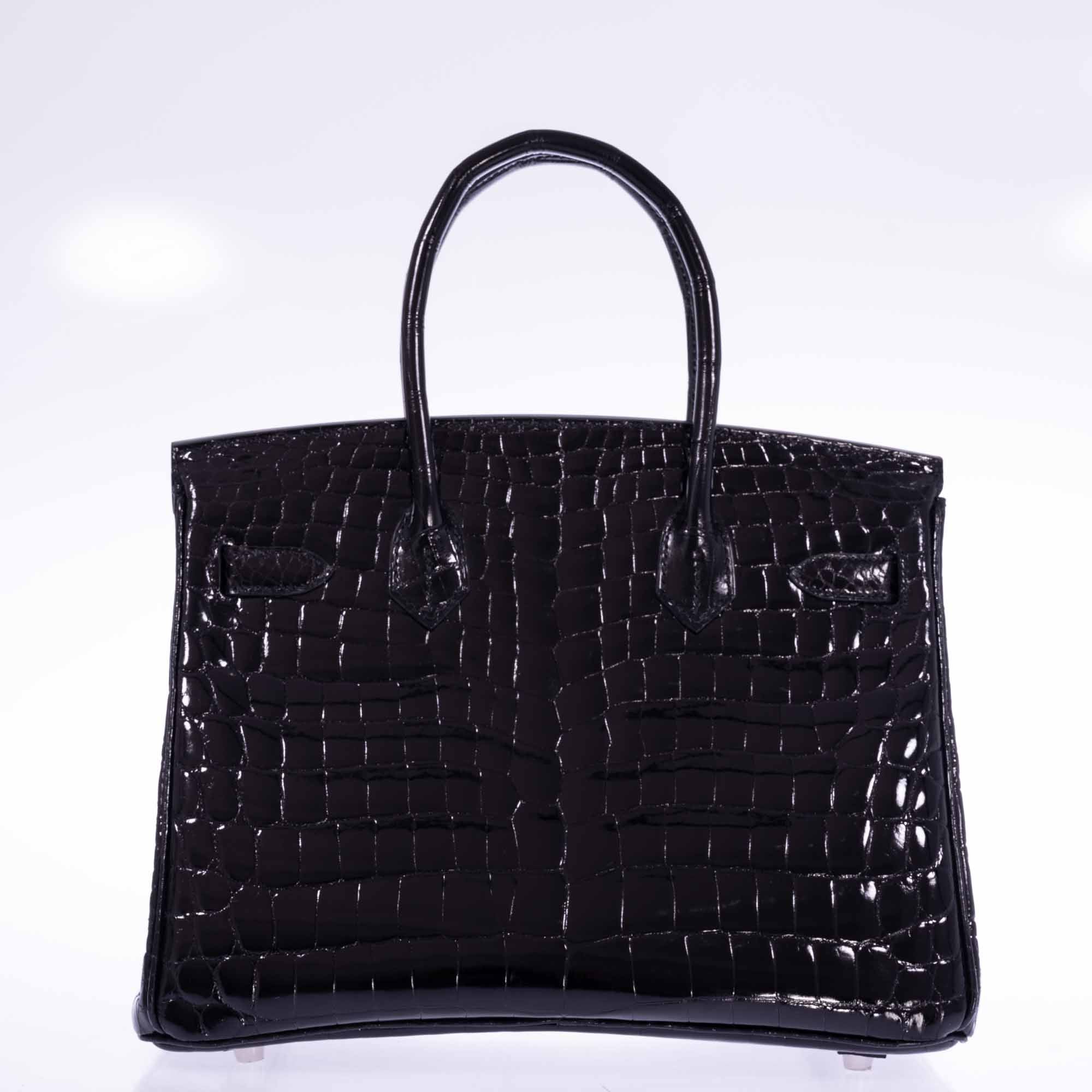 Hermès Birkin 30 Black Shiny Niloticus Crocodile Palladium Hardware、mySite、garminoutage.com