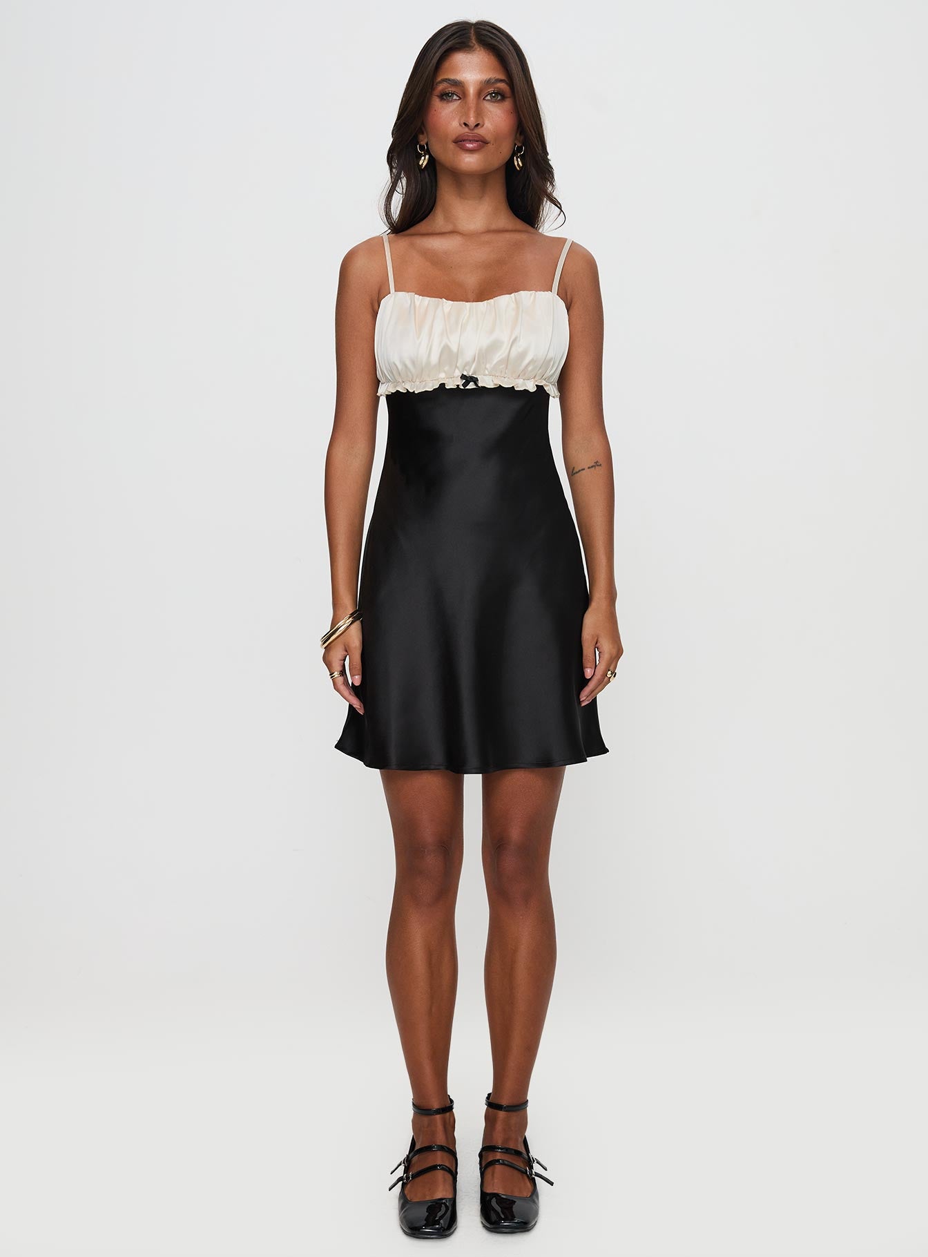 Cacciatore Mini Dress Black / Cream、mySite、solidvoid