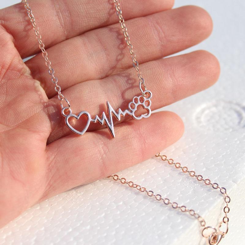 Paw Heartbeat Necklace or Paw & Heart Necklaces for the Pet Lovers!、mySite、g9winljtr