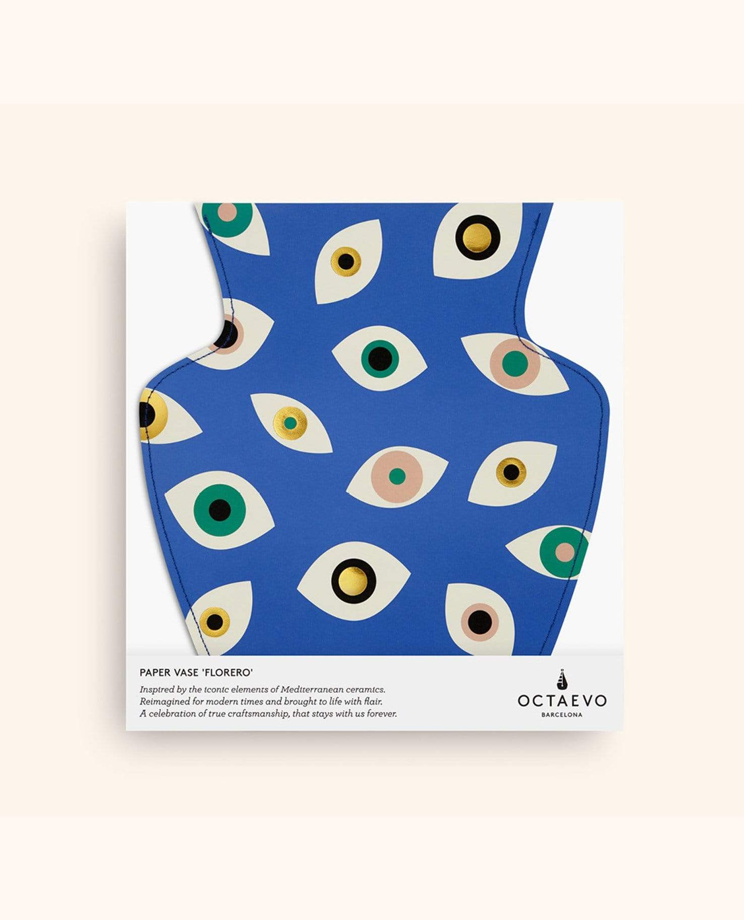 Blue Paper Evil Eye Vase by Octaevo - Large or Mini、mySite、topwebapps