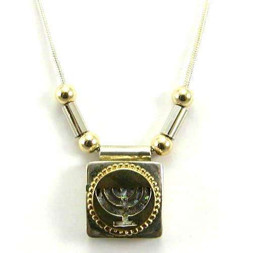 Two-Tone Roman Glass Menorah Necklace、mySite、topwebapps