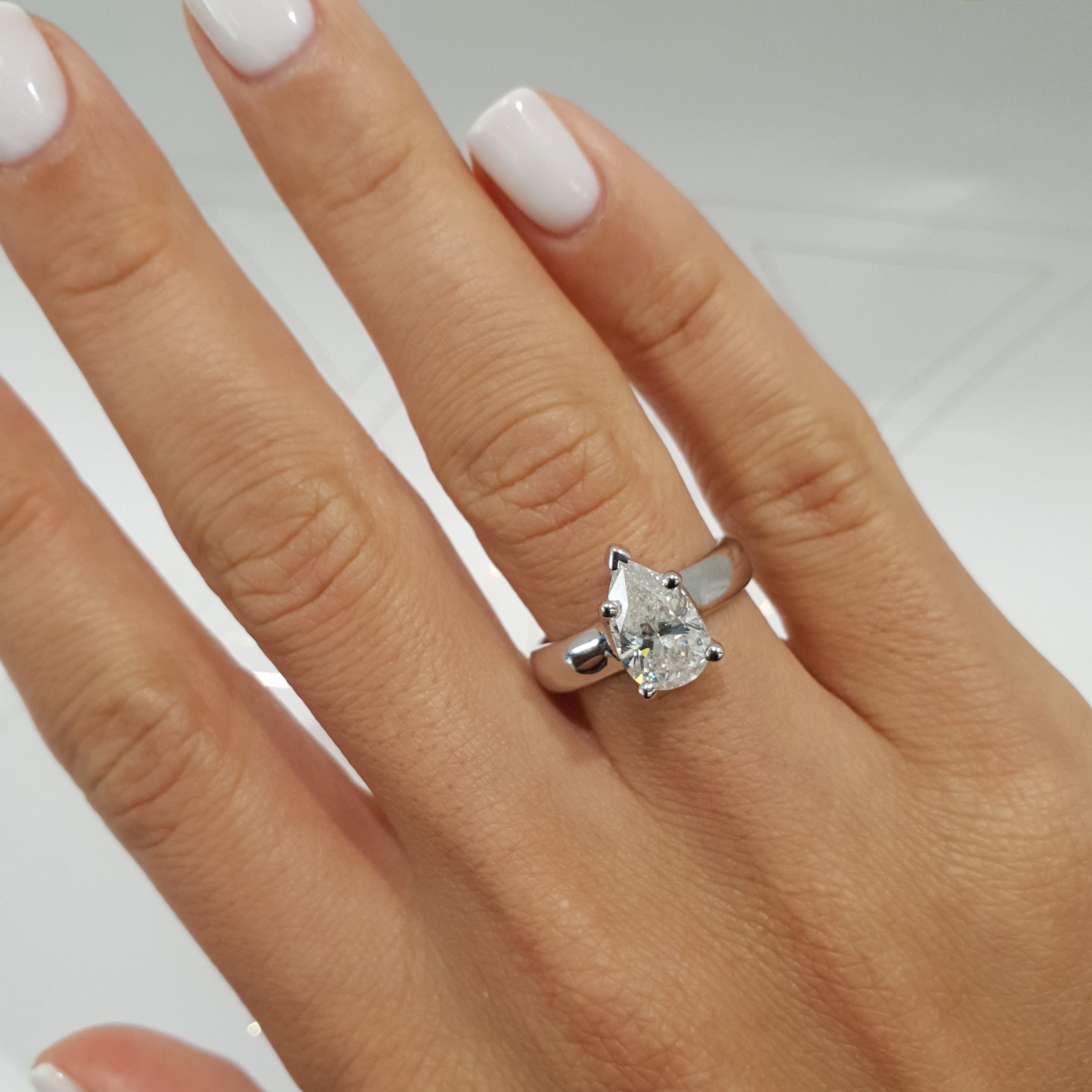 Hannah Lab Grown Diamond Ring -14K White Gold、mySite、hinf8tx79