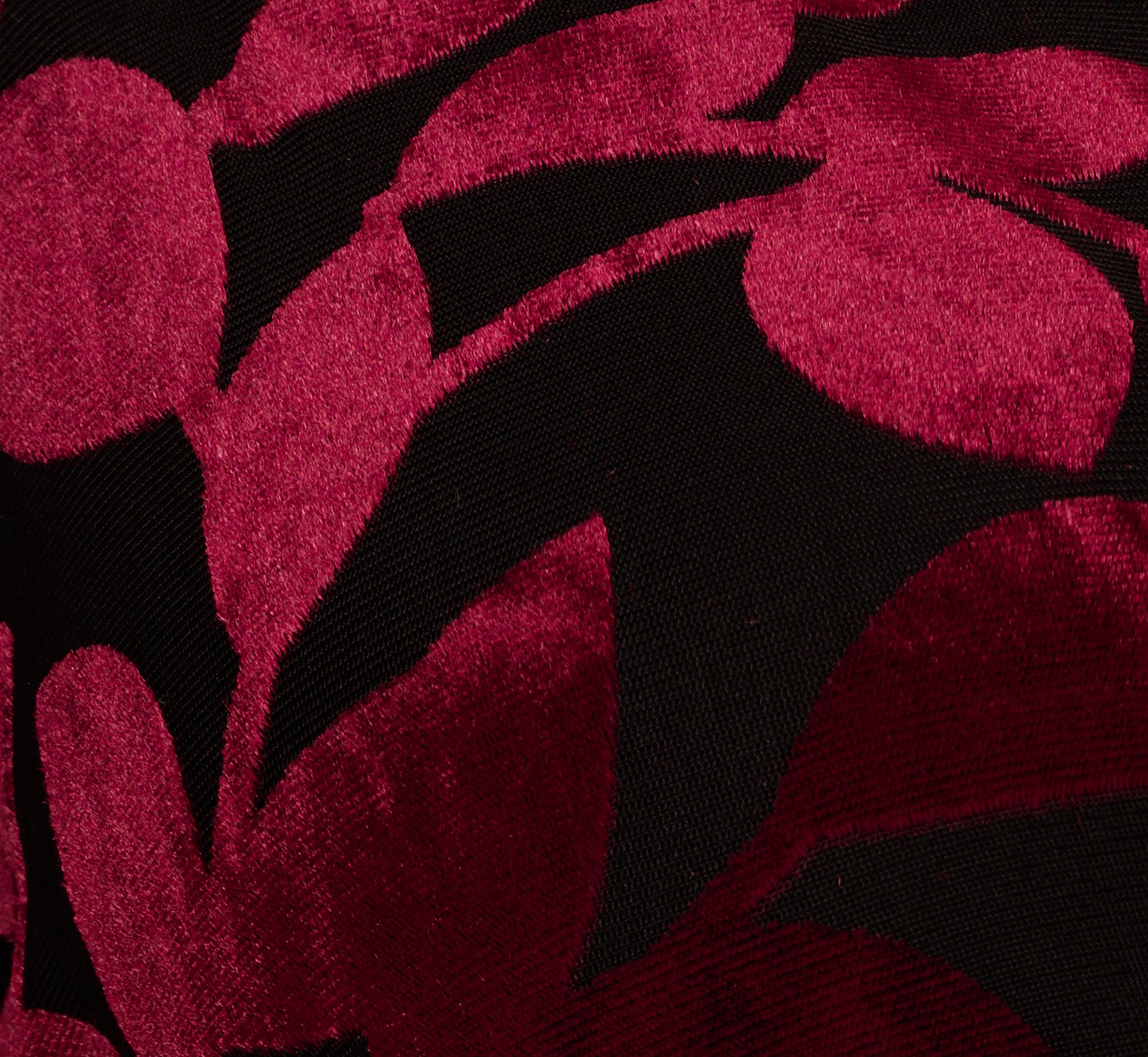 Velvet Burnout Faux Wrap Dress With Long Bishop Sleeves In Burgundy Black、mySite、solidvoid