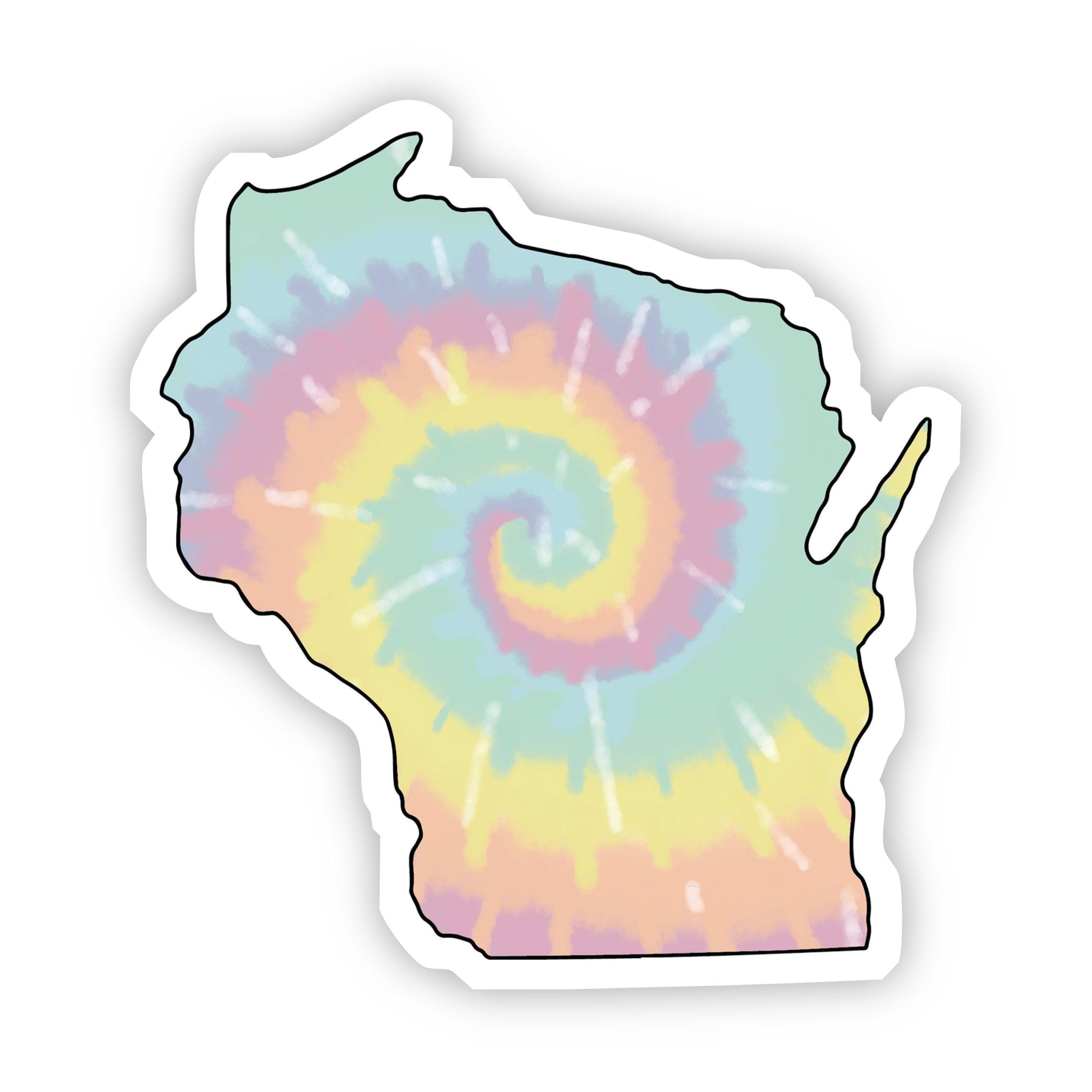  Wisconsin Tie Dye Sticker、mySite、elrpsem3k