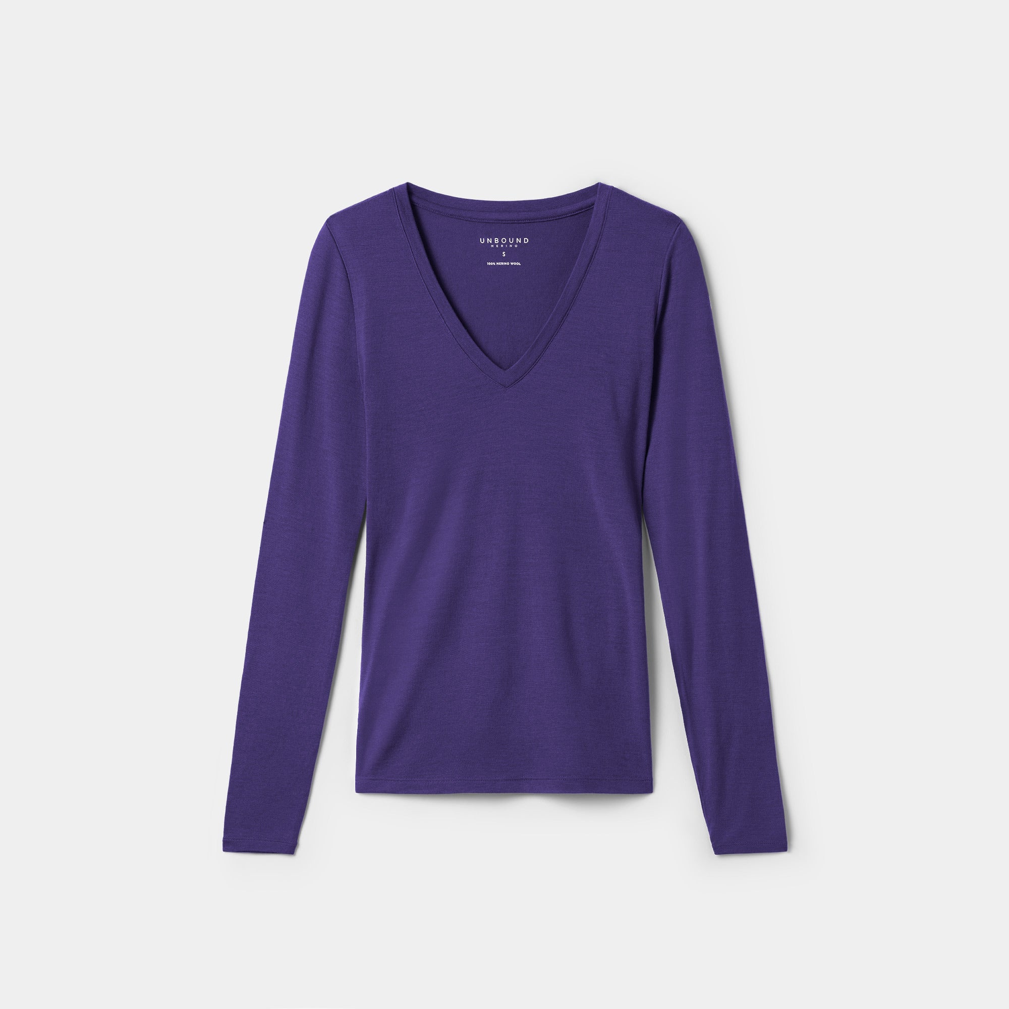 Women's Slim Merino Long Sleeve V-Neck、mySite、noshort