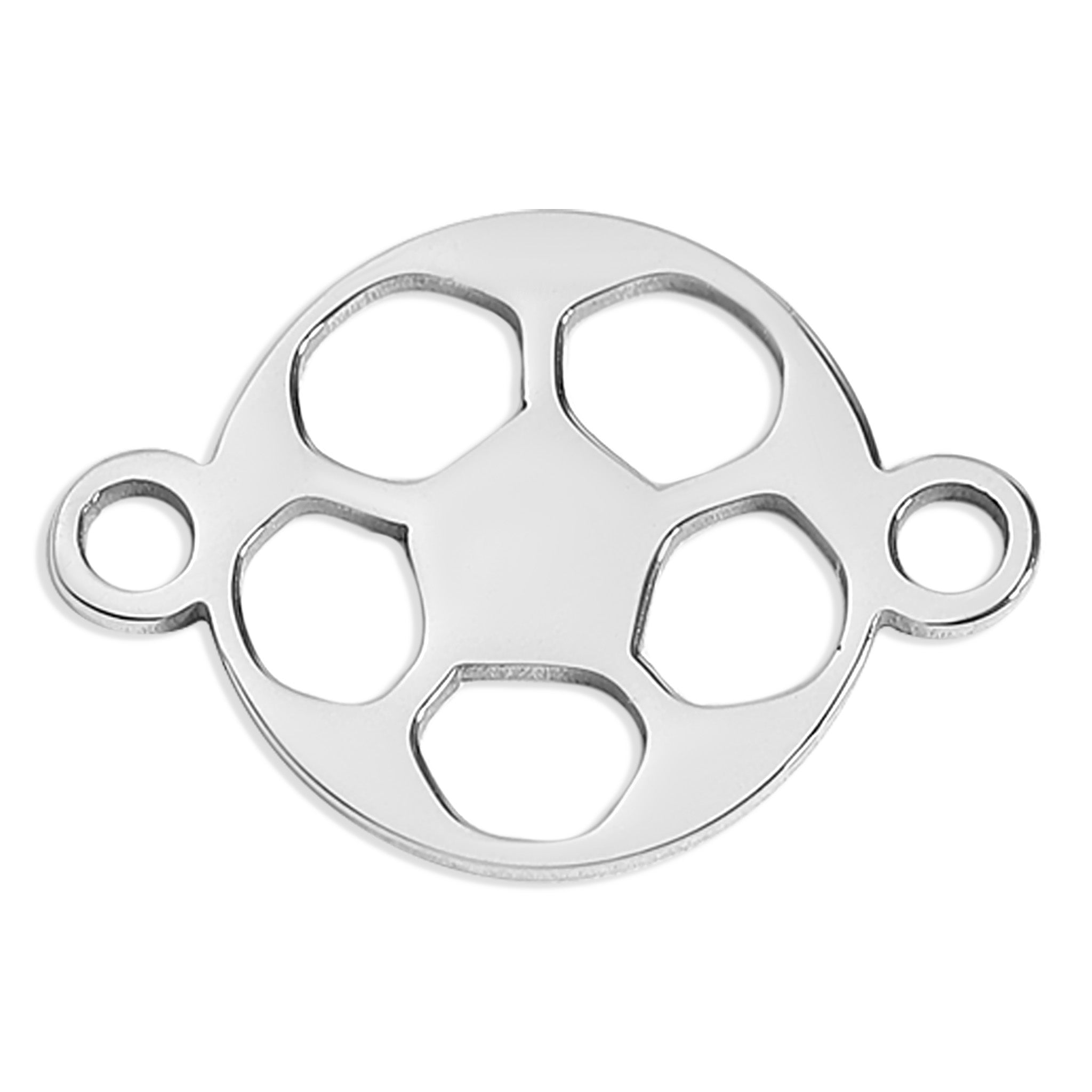 18K Gold PVD Stainless Steel Soccer Ball Connector Charm / PDL0160、mySite、dreamappss