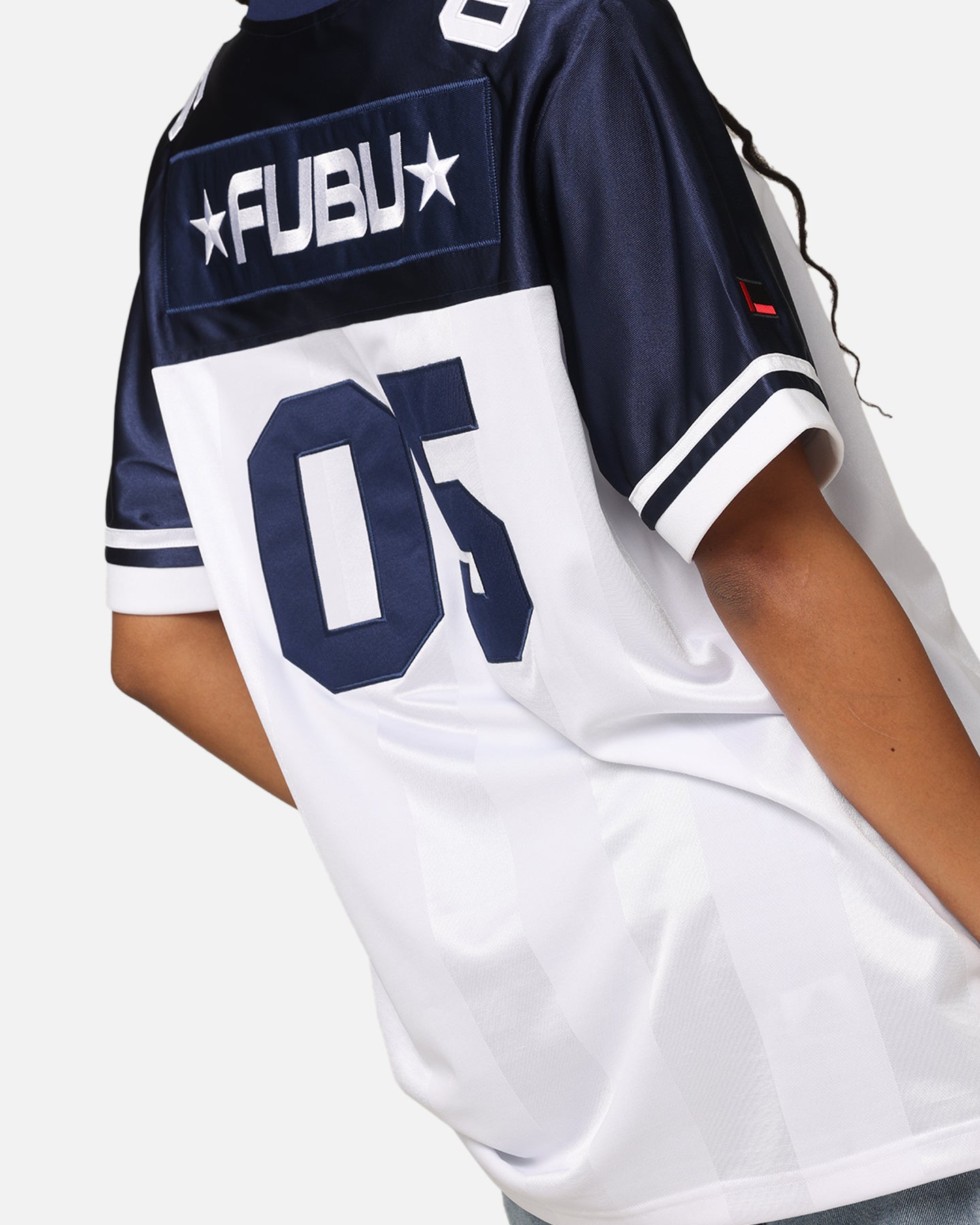 Fubu Football Jersey White/Navy、mySite、zt4zffjzw