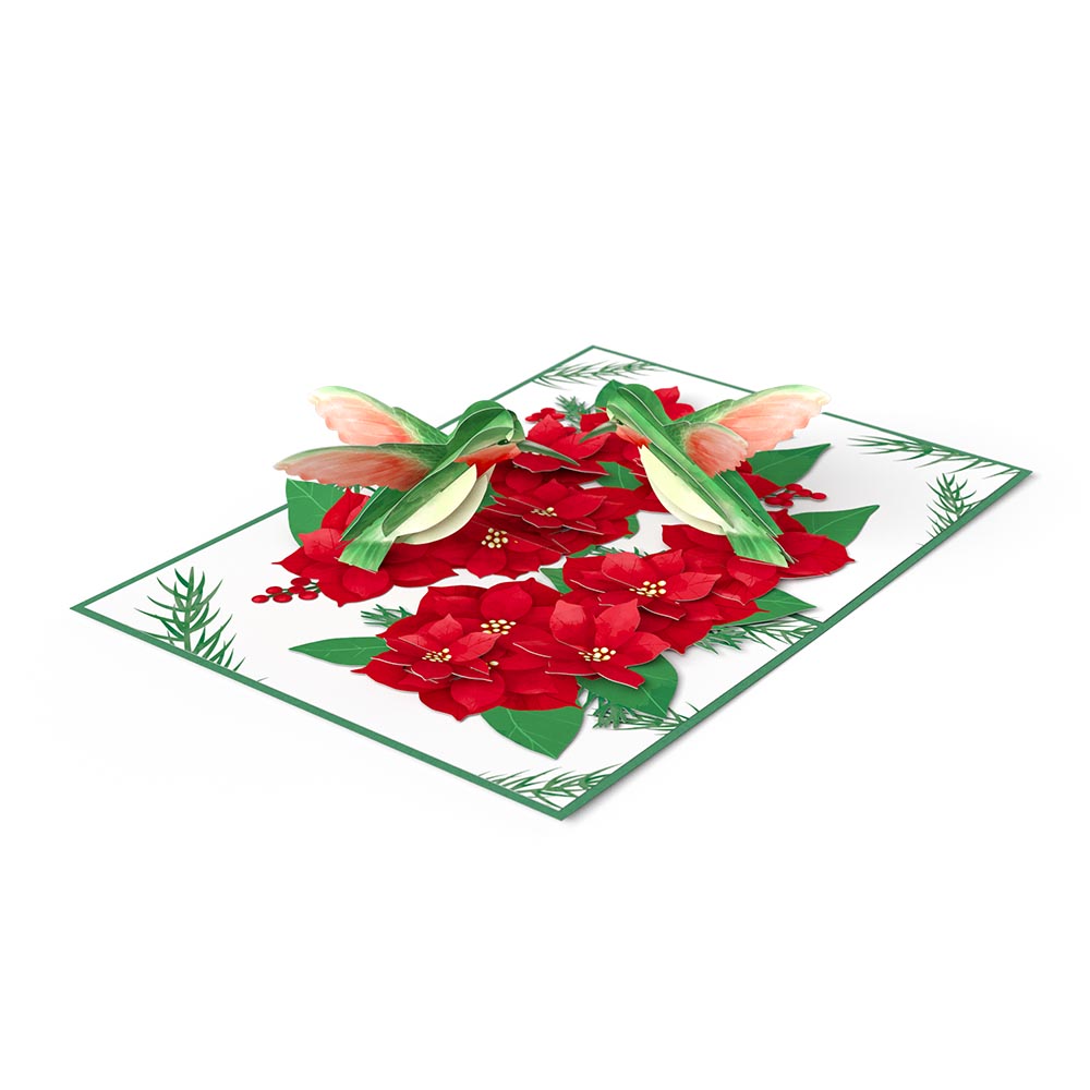 Christmas Hummingbirds Pop-Up Card、mySite、solidvoid