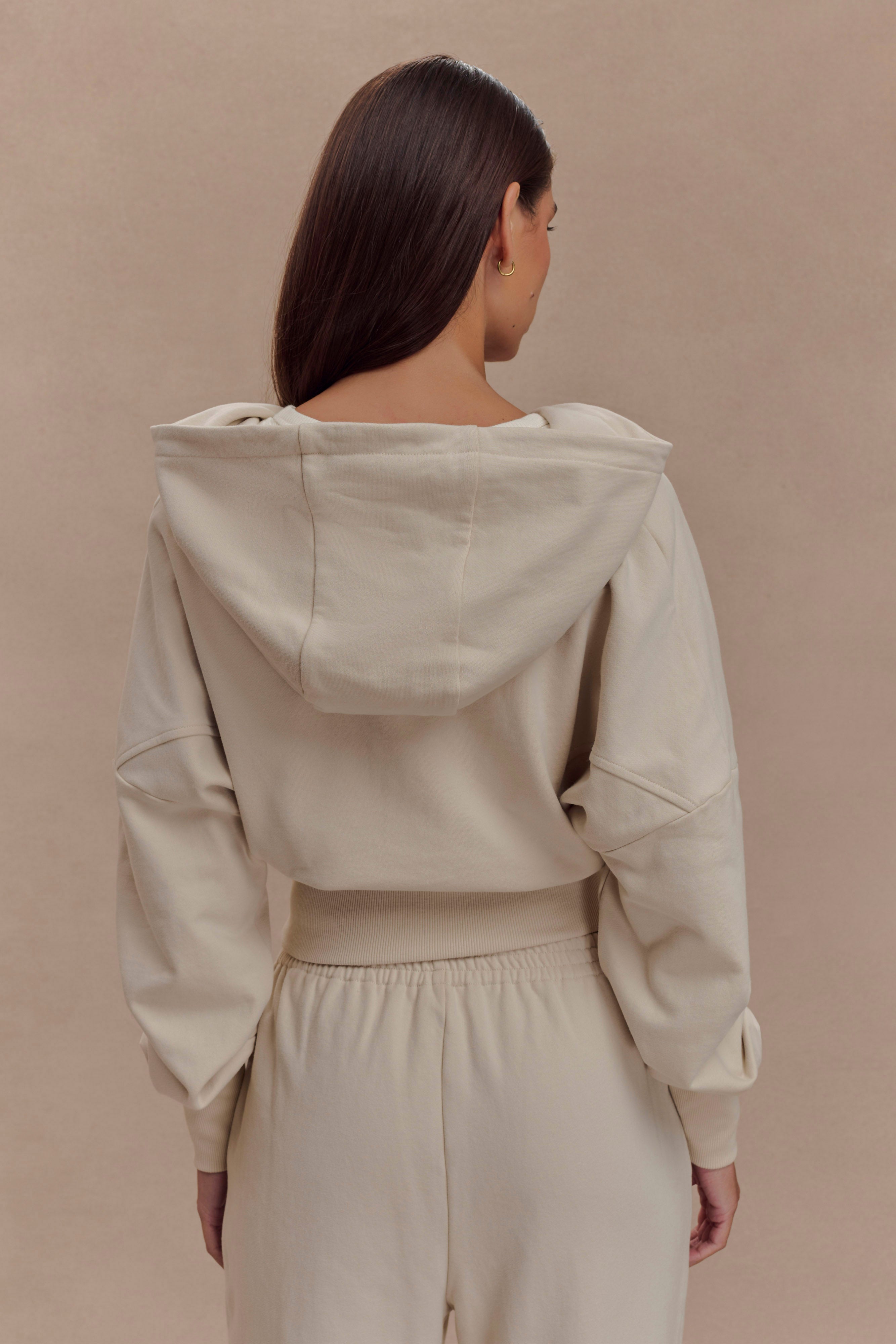 Blake Zip Front Hoodie - Stone、mySite、solidvoid