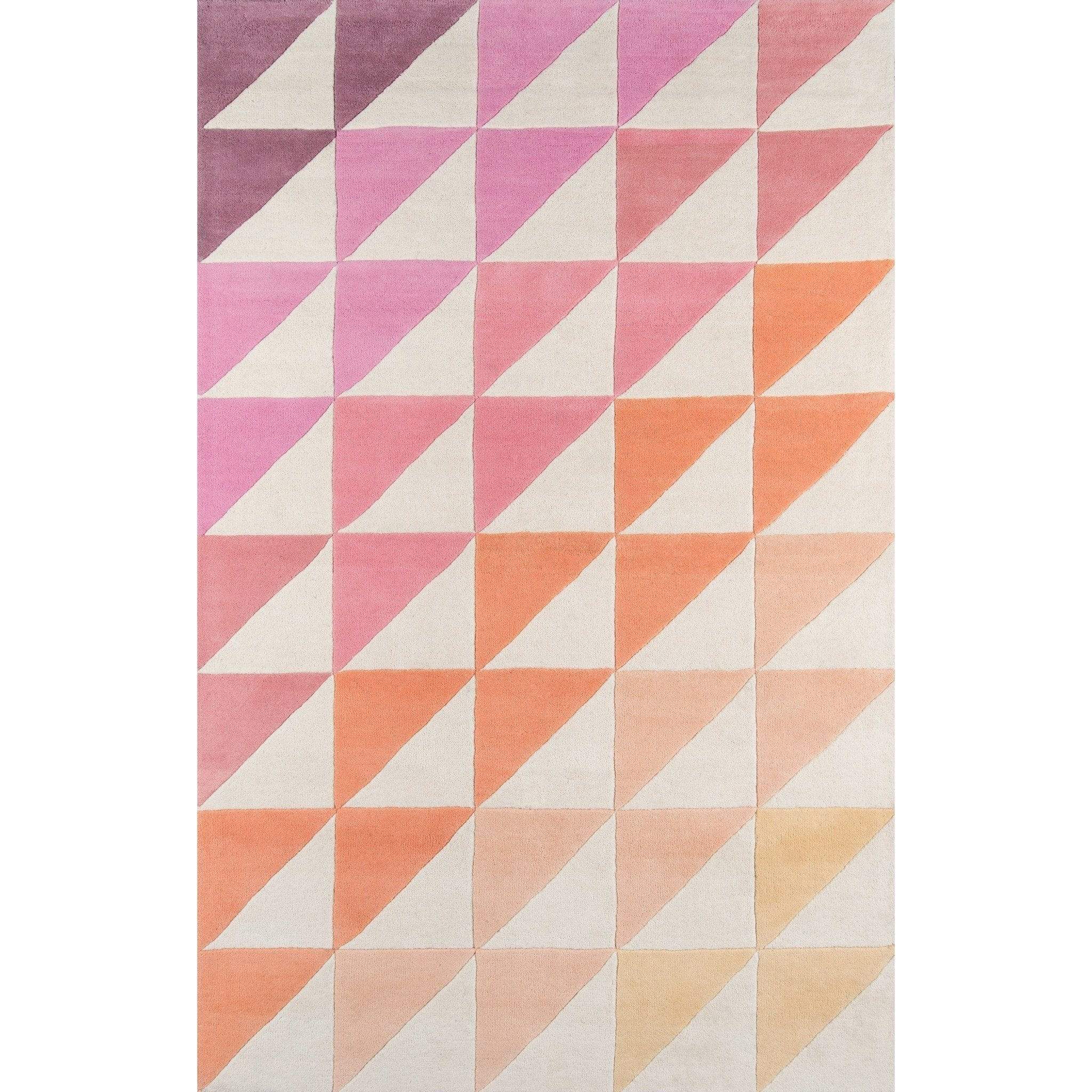 Novogratz Delmar Agatha Side Triangle Pink Area Rug、mySite、gigharbornorthrealestate