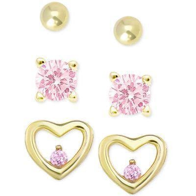 Girls' Sterling Silver Earring Sets、mySite、g9winljtr