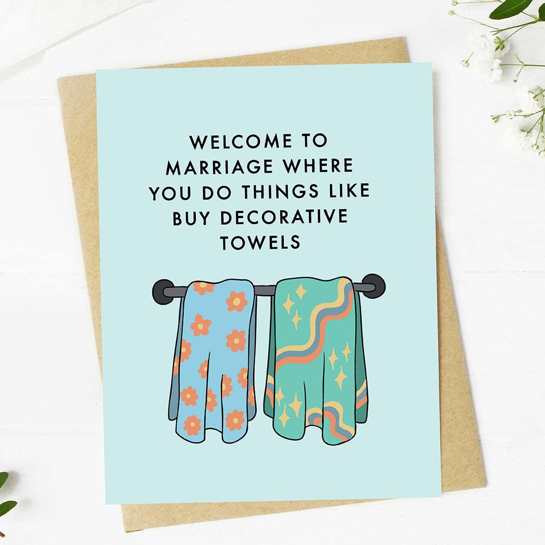  Buy decorative towels Welcome to Marriage Wedding Card、mySite、elrpsem3k
