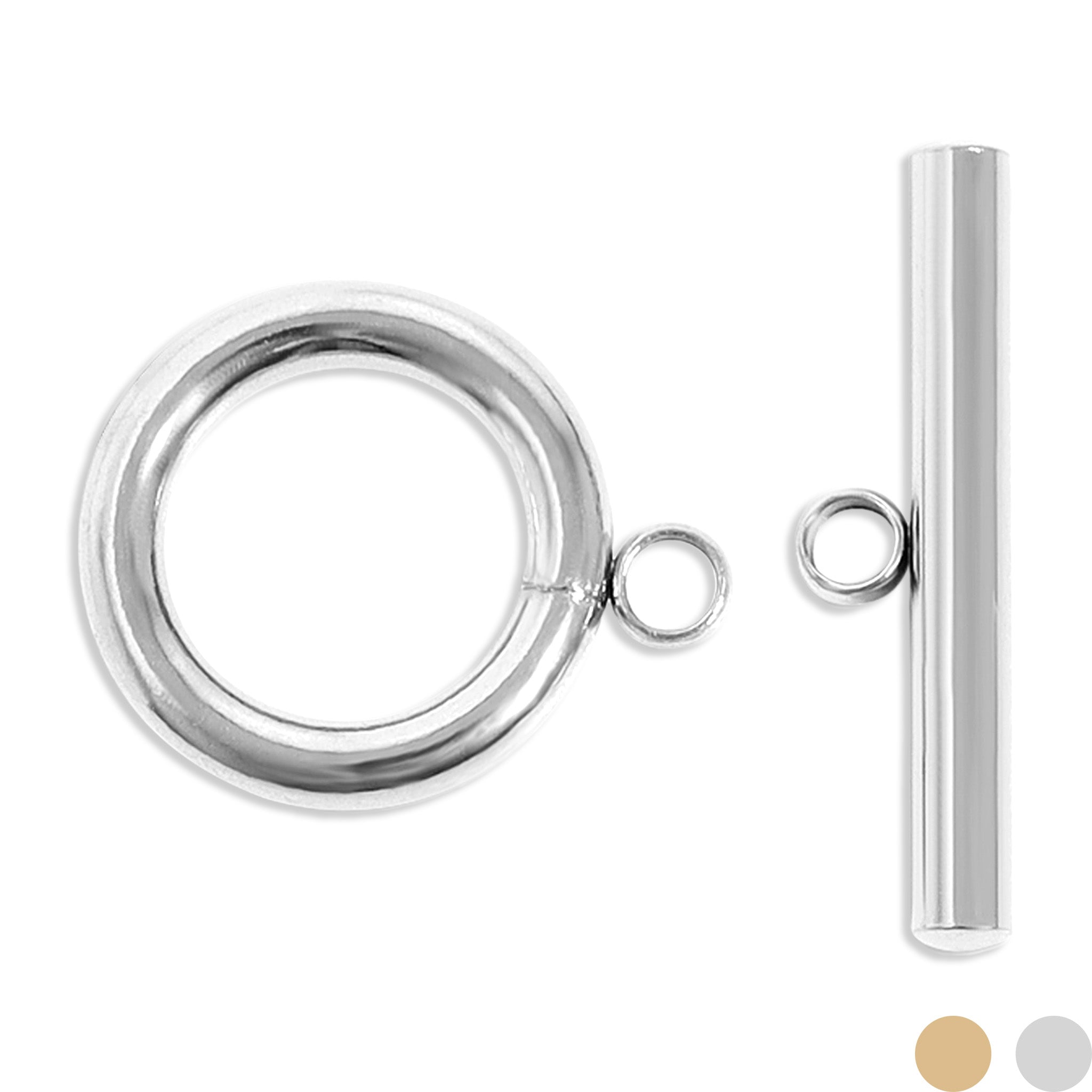 18K Gold PVD Stainless Steel Small Circle Toggle Clasp / ENC0045、mySite、dreamappss