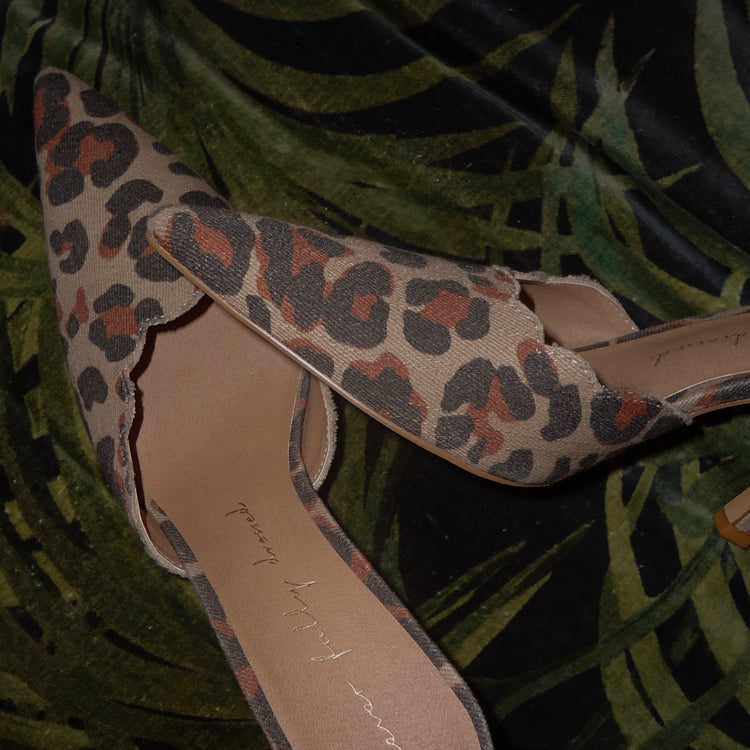 Leopard Denim Scallop City Mules、mySite、solidvoid