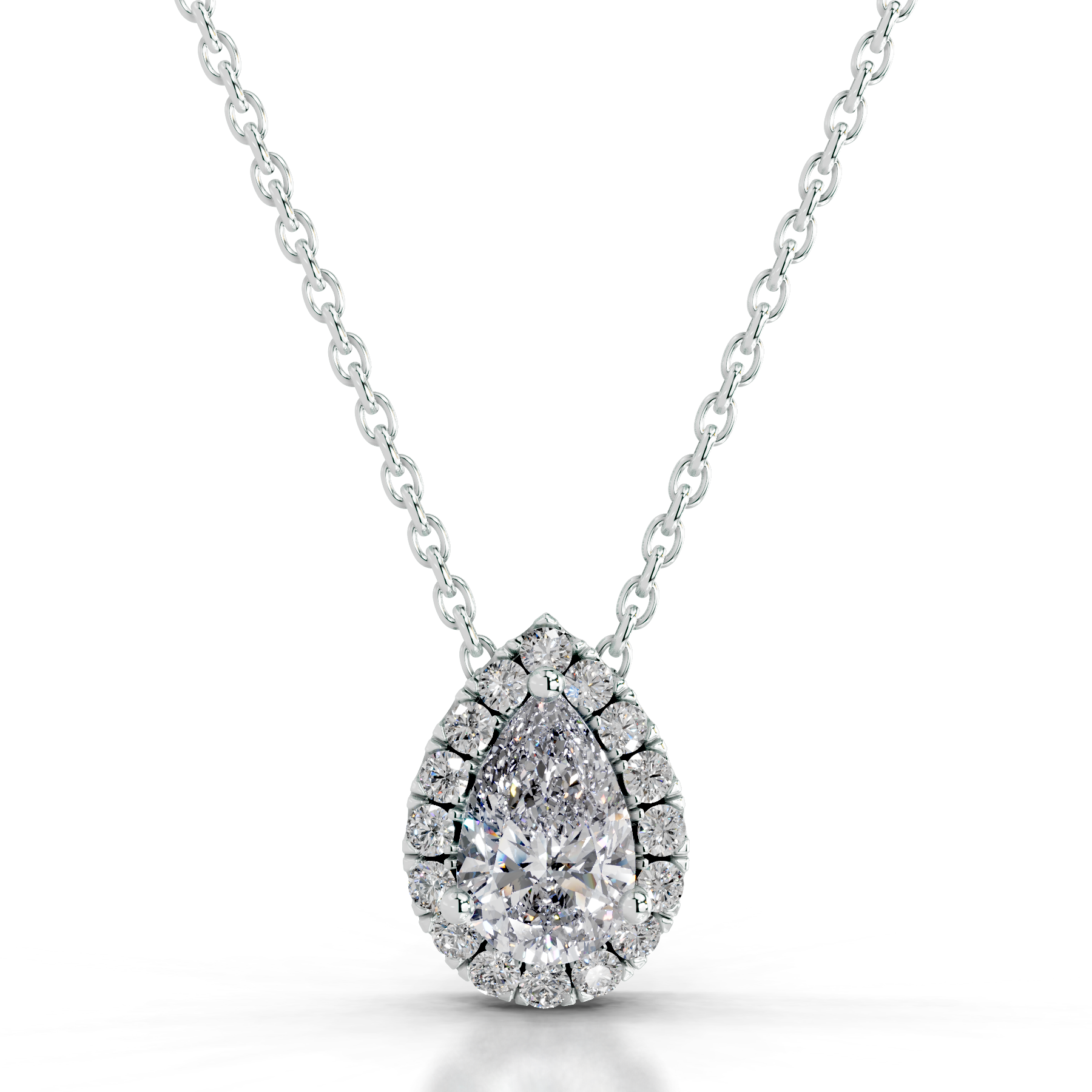 Chantal Lab Grown Diamond Pendant (1.2 Carat) -18K White Gold、mySite、hinf8tx79