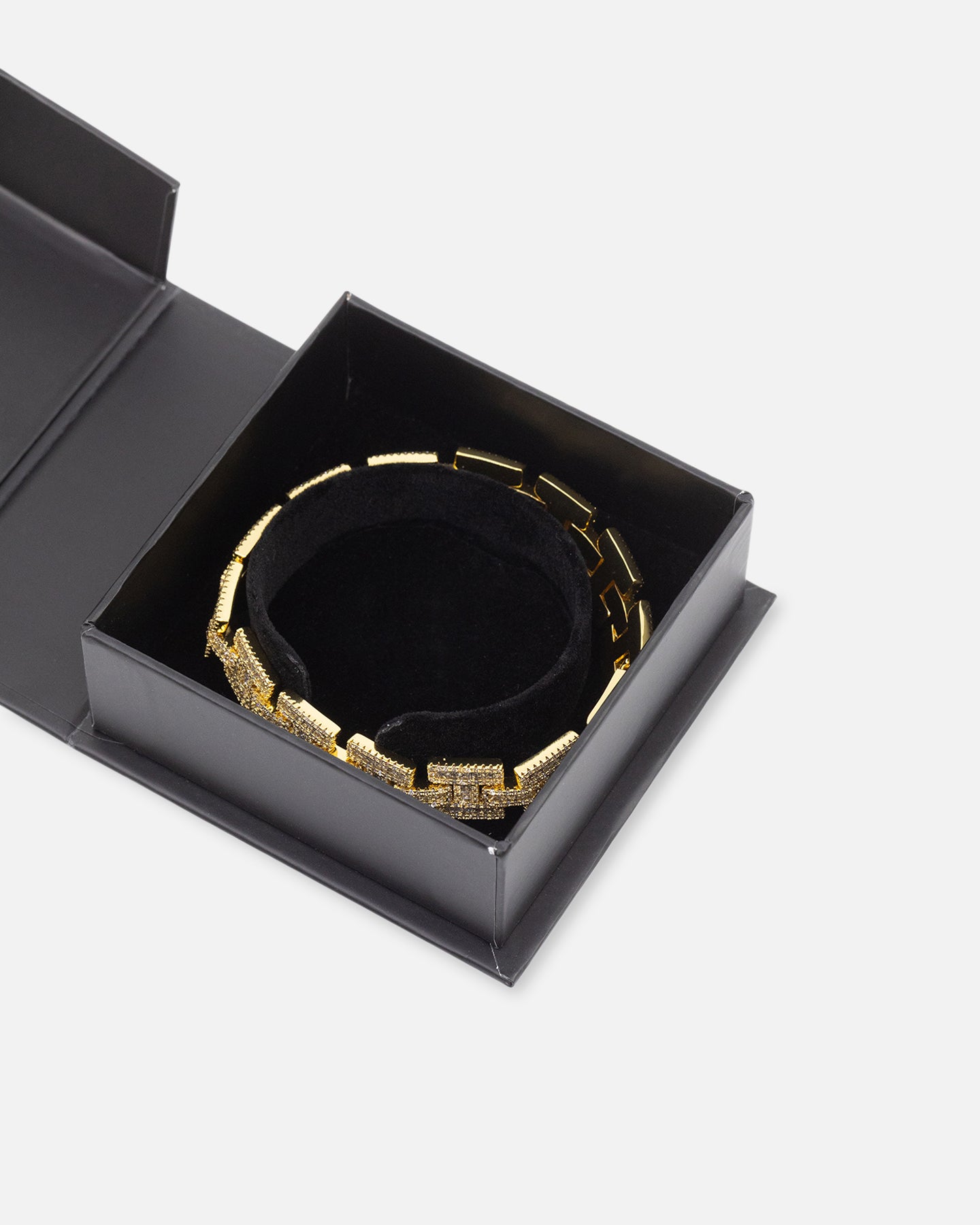 Saint Morta Baguette Interlink Bracelet Iced Gold、mySite、zt4zffjzw