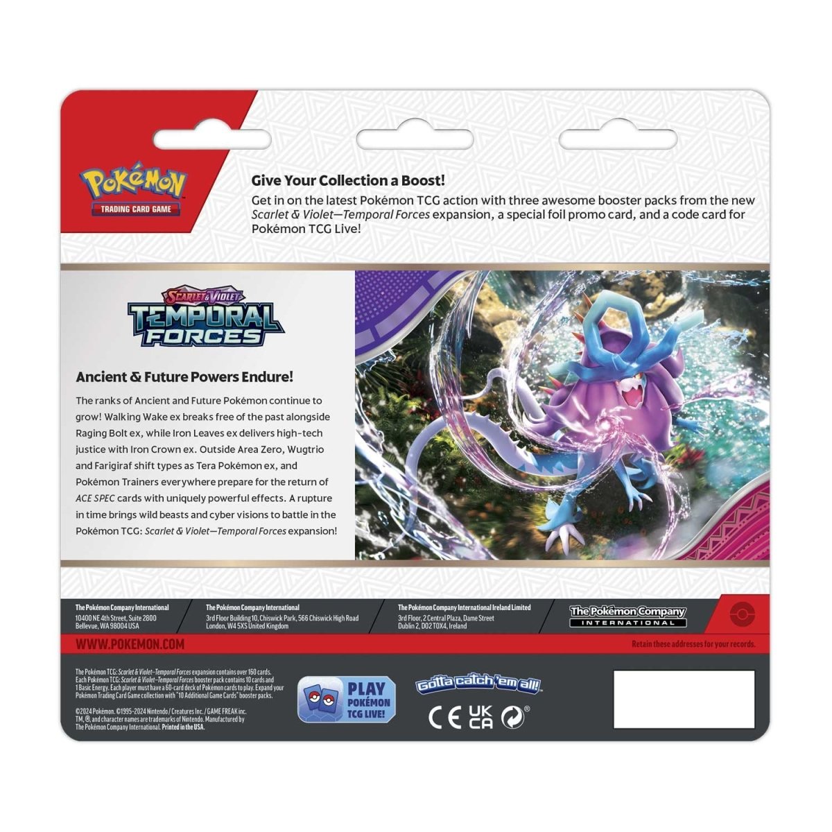 Pokémon TCG: Scarlet & Violet Temporal Forces 3 Booster Blister (Random Character)、mySite、hgirdovlk