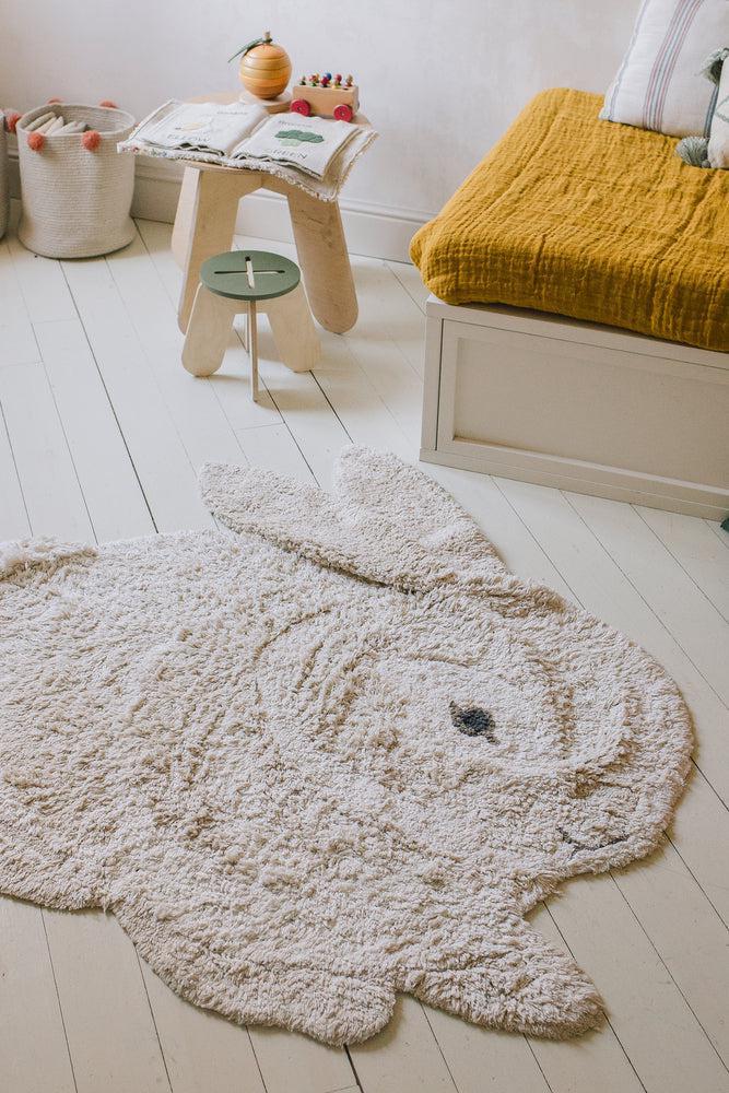 WASHABLE ANIMAL COTTON RUG BUNNY、mySite、gigharbornorthrealestate