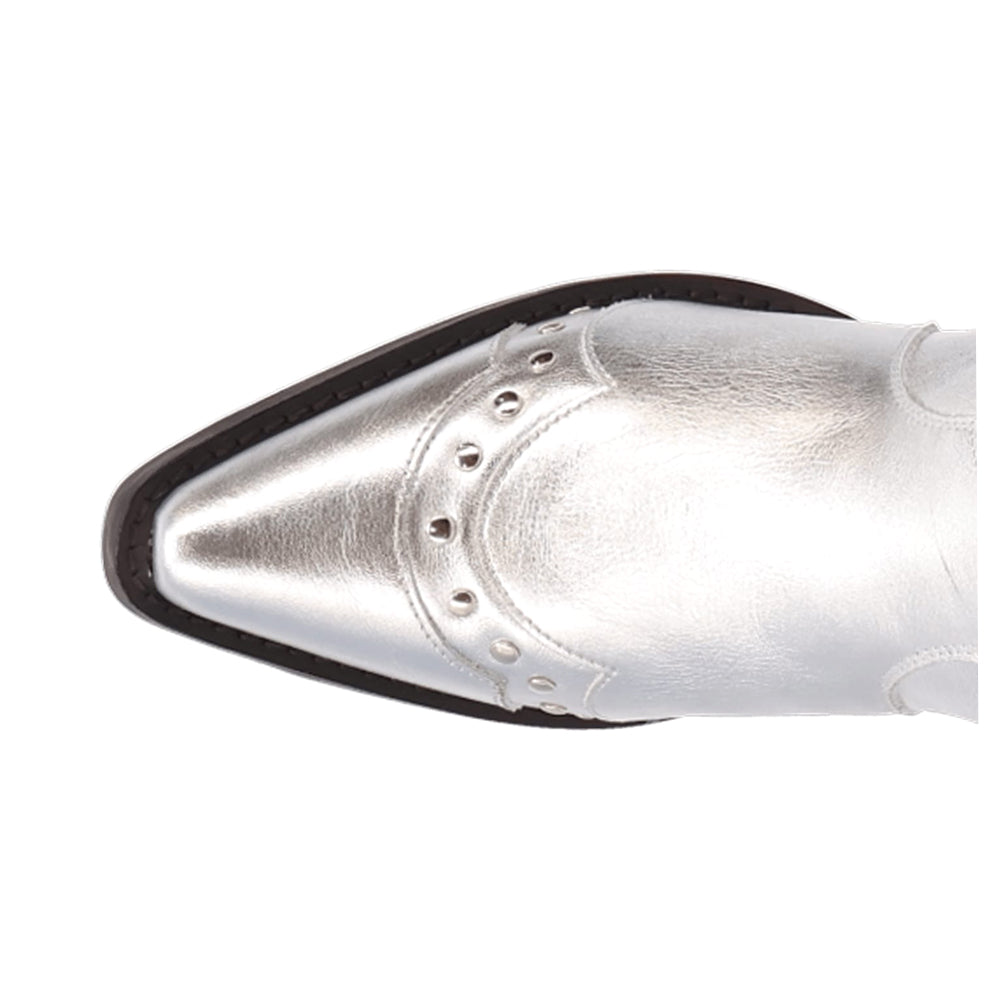 Sweet Treat Metallic Studded Snip Toe Cowboy Boots、mySite、gtrtttuynbv