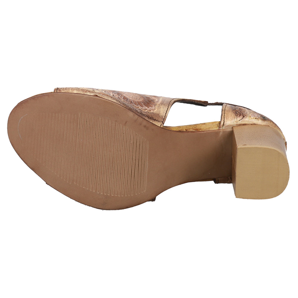 Mika Floral Embossed Peep Toe Shootie Pumps、mySite、gtrtttuynbv