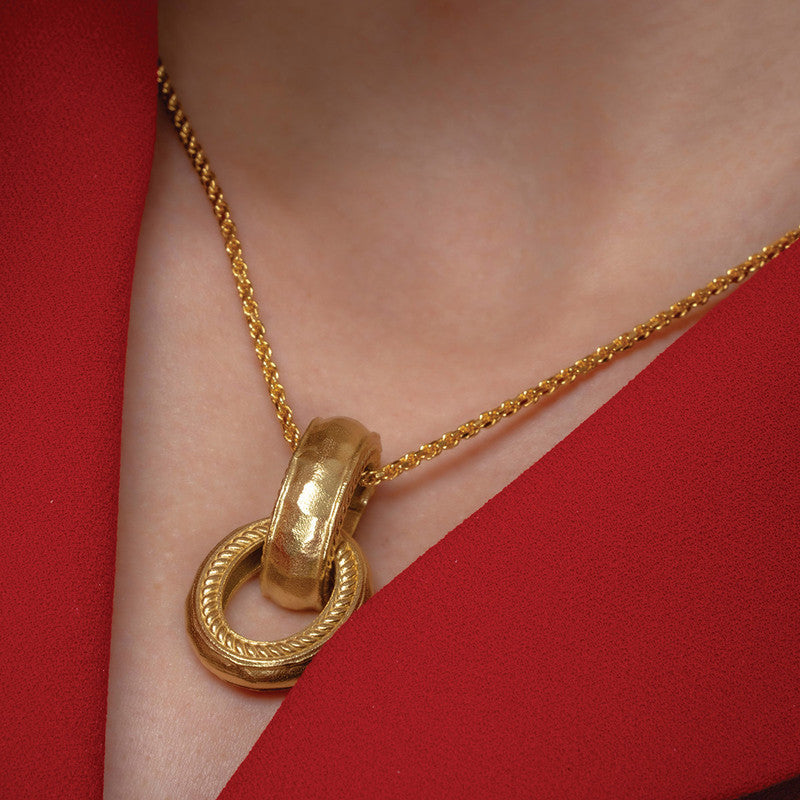 Chunky Interloop Pendant Necklace | 14K Gold Plated、mySite、camillekostekn