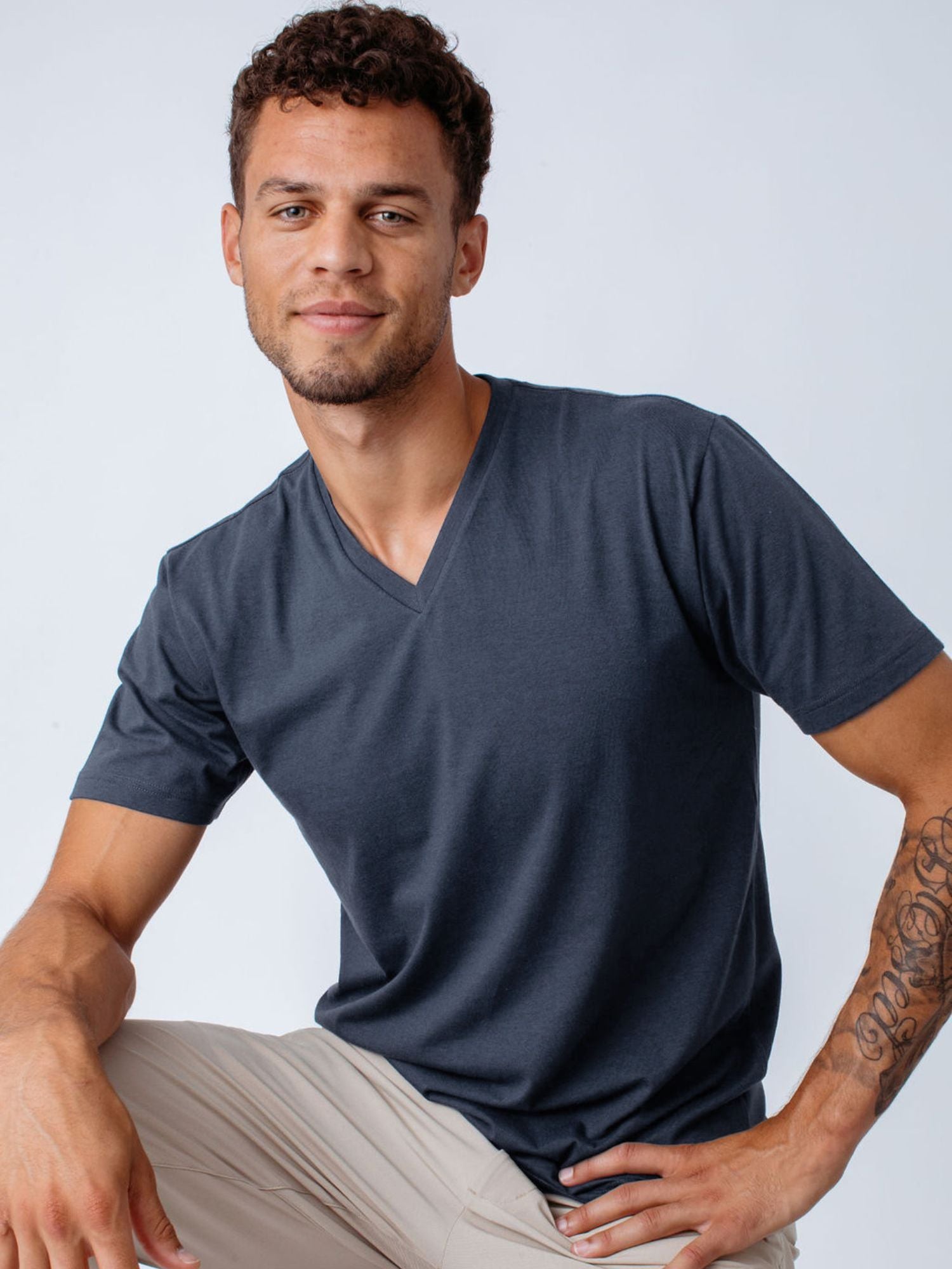  Indigo Blue V-Neck FINAL SALE、mySite、ghnorth